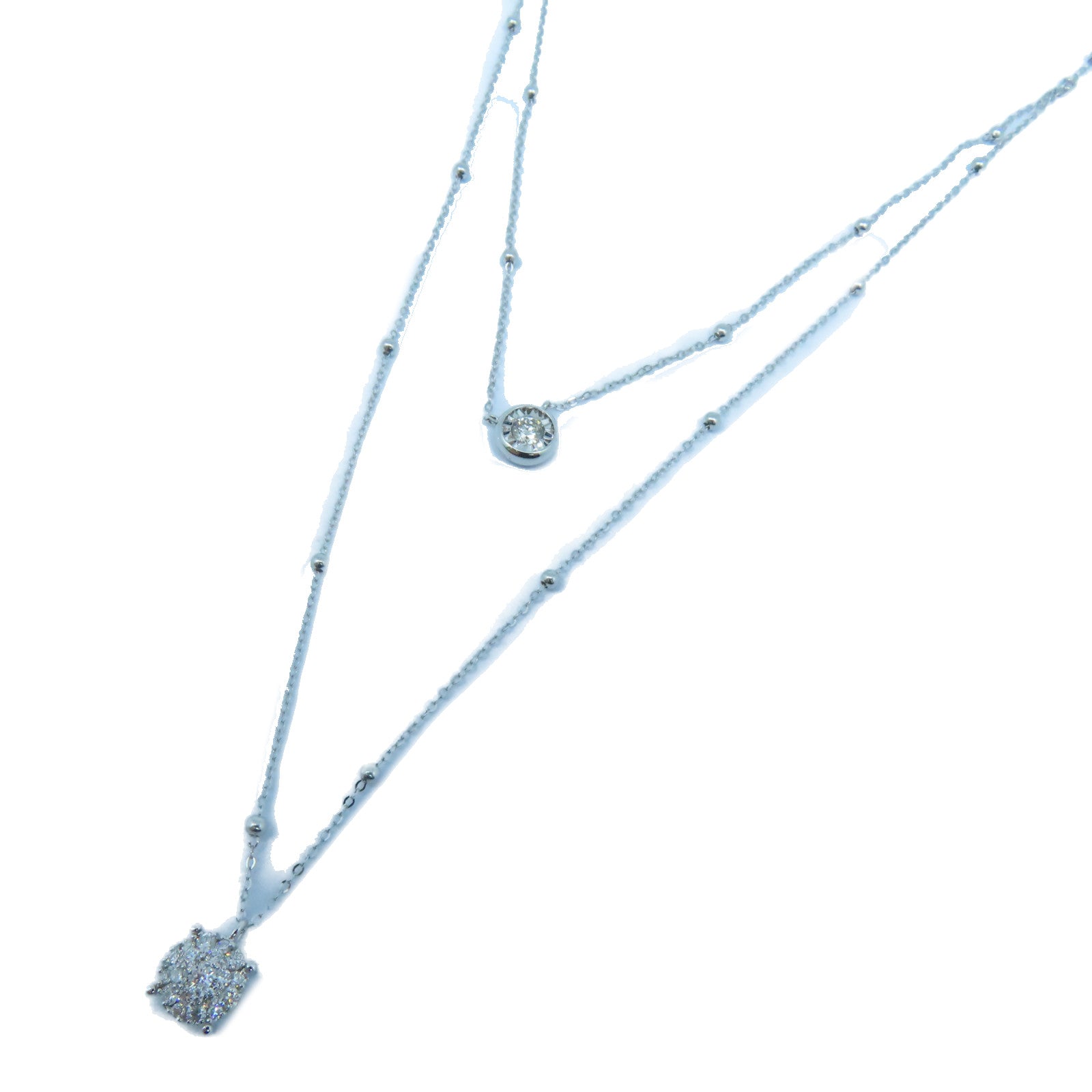 JEWELRY 【激減優惠】18K白金Diamond Necklace 0.348ct鑽石項鍊