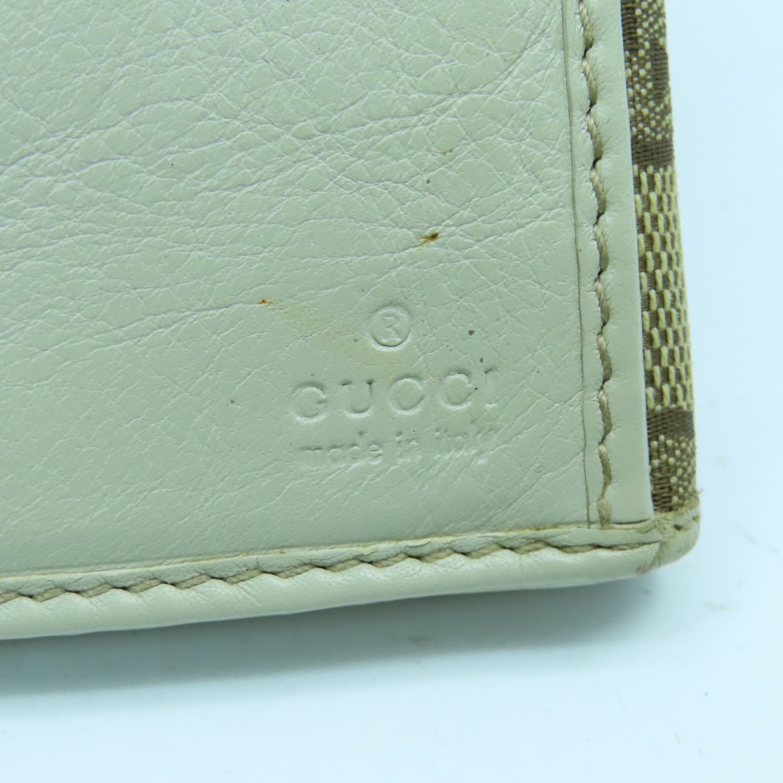 GUCCI 帆布Long Wallet金扣長錢包啡色