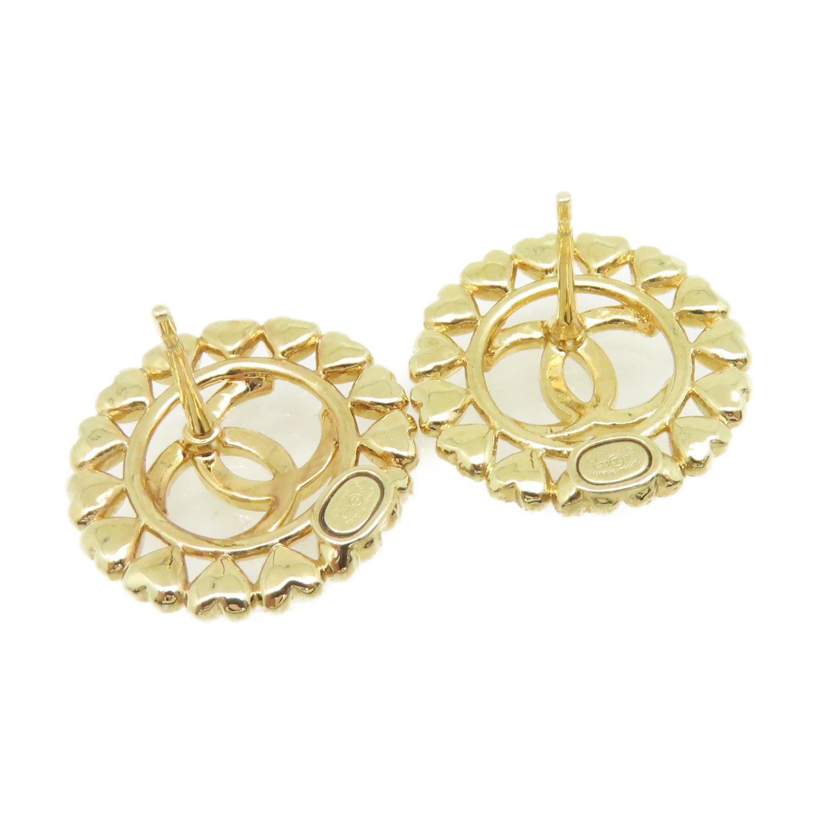 CHANEL 金屬CC Earring耳環金色
