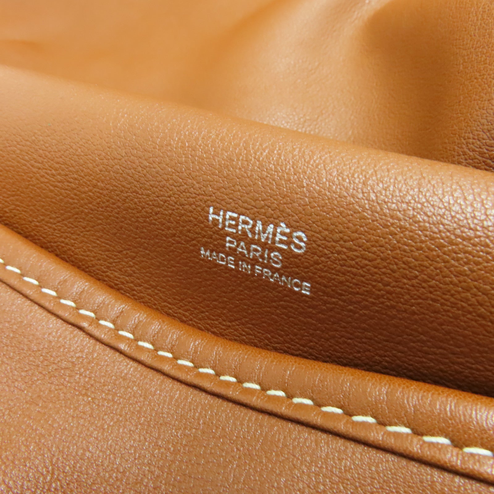 HERMES Sikkim皮革Barda銀扣肩背袋啡色