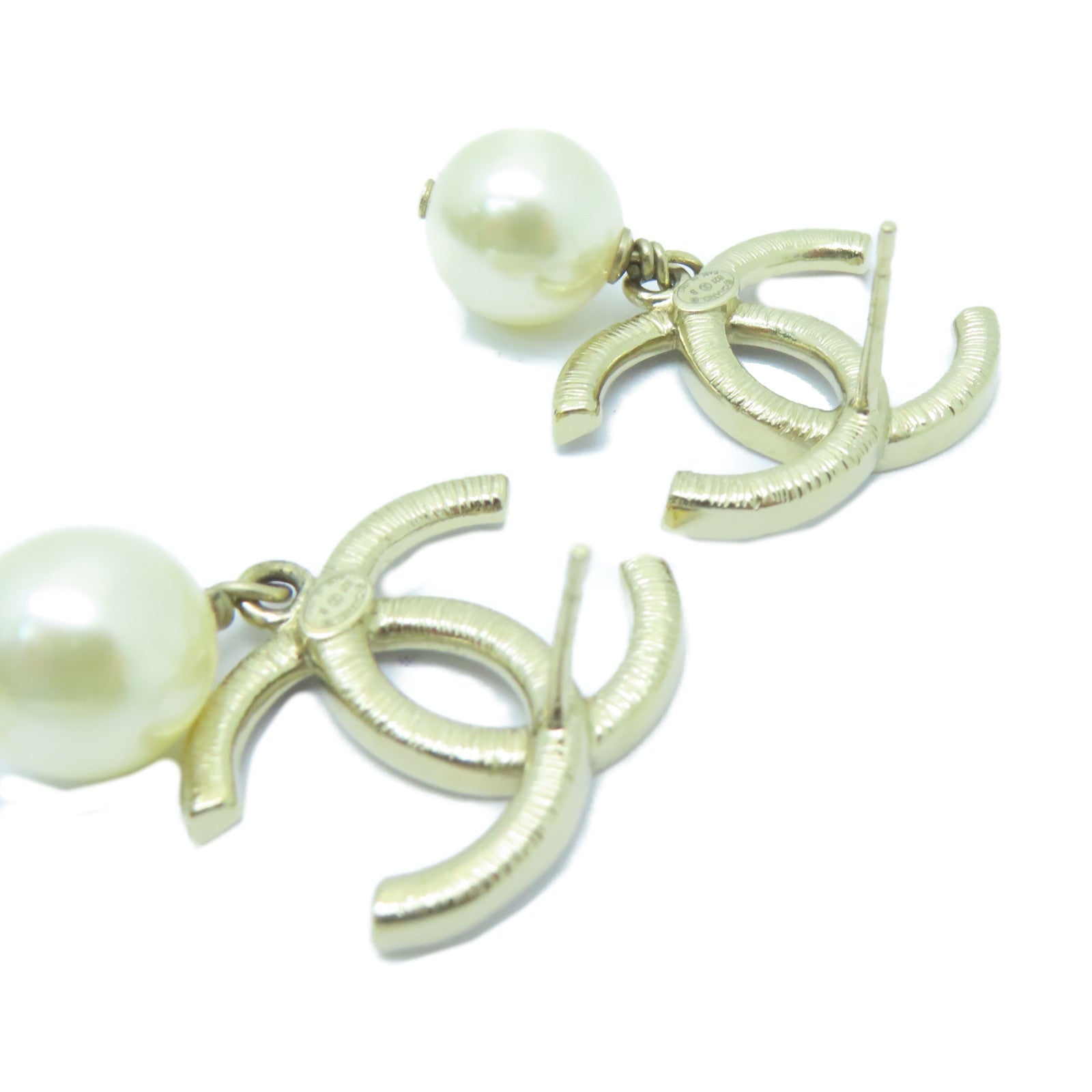 CHANEL 水晶/金屬Chanel Earrings耳環銀色