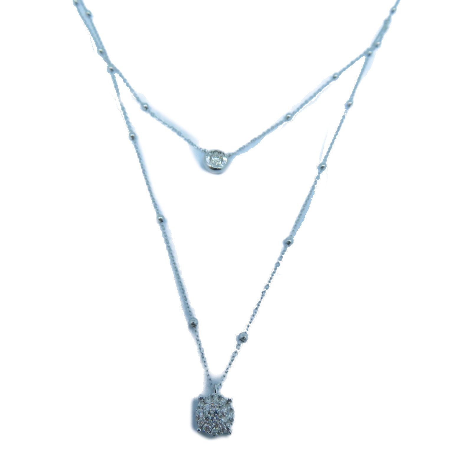 JEWELRY 【激減優惠】18K白金Diamond Necklace 0.348ct鑽石項鍊