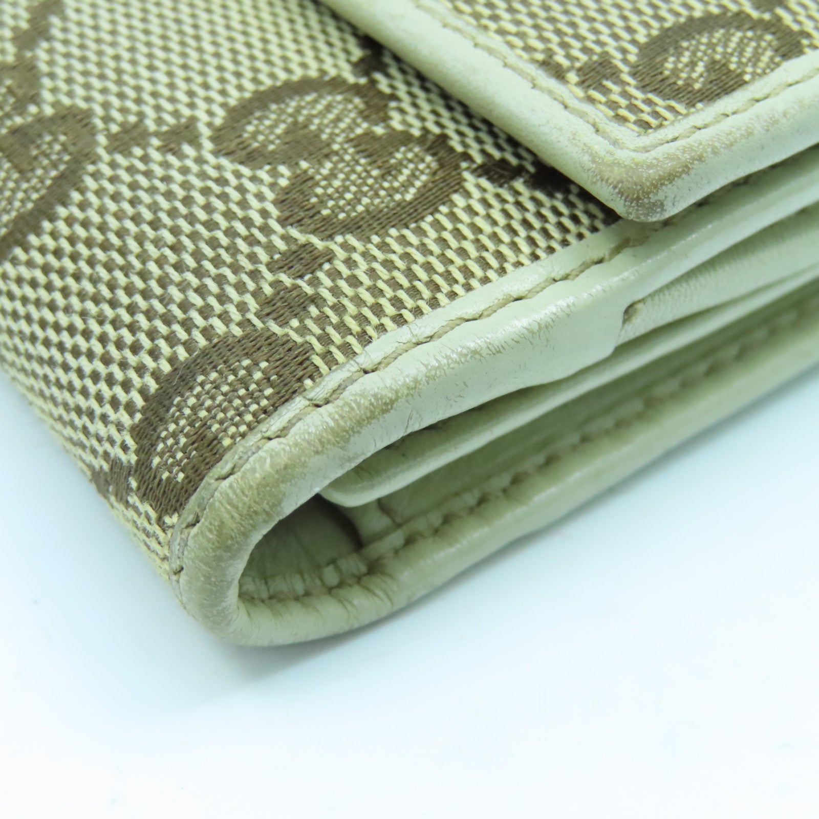 GUCCI 帆布Long Wallet金扣長錢包啡色