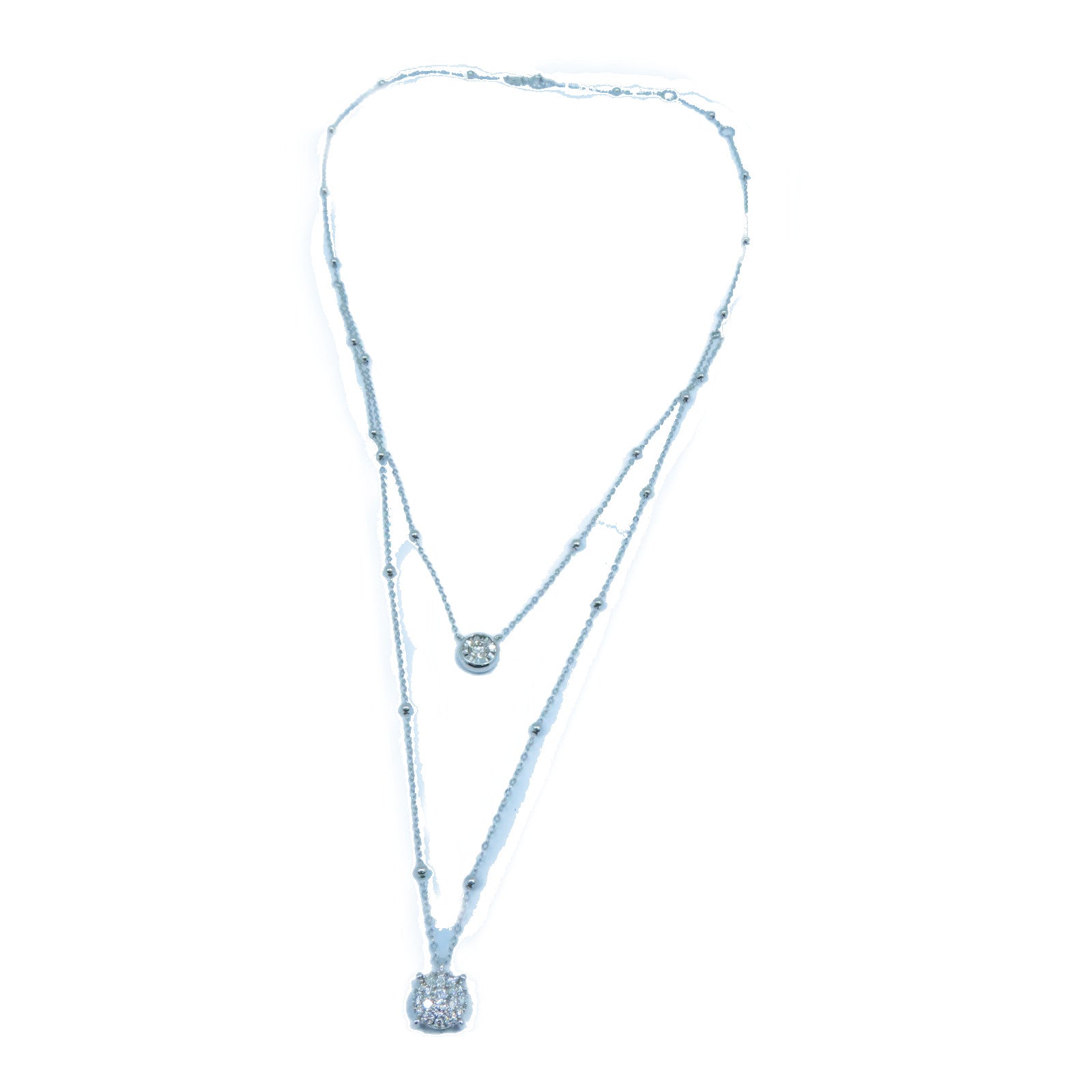 JEWELRY 【激減優惠】18K白金Diamond Necklace 0.348ct鑽石項鍊