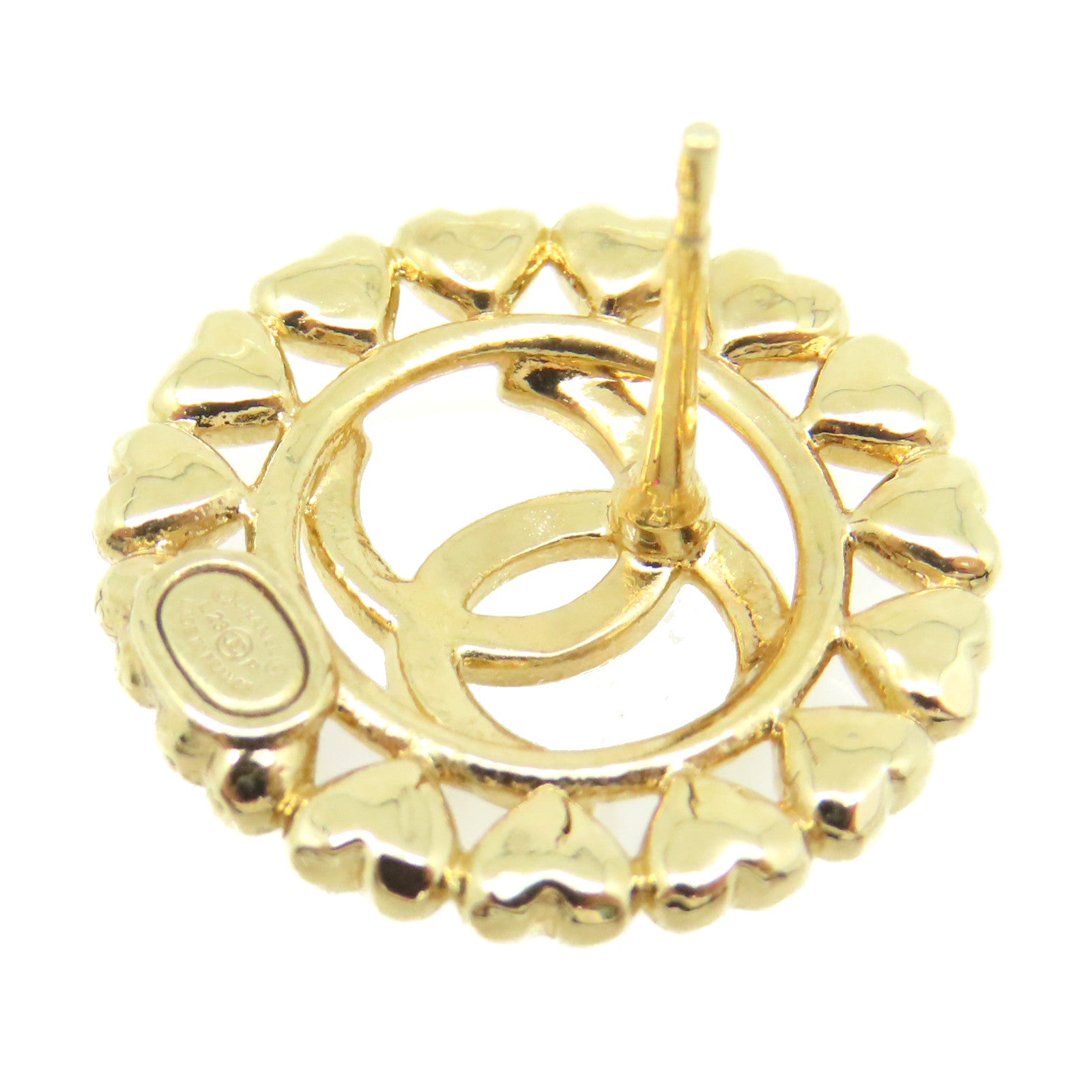 CHANEL 金屬CC Earring耳環金色