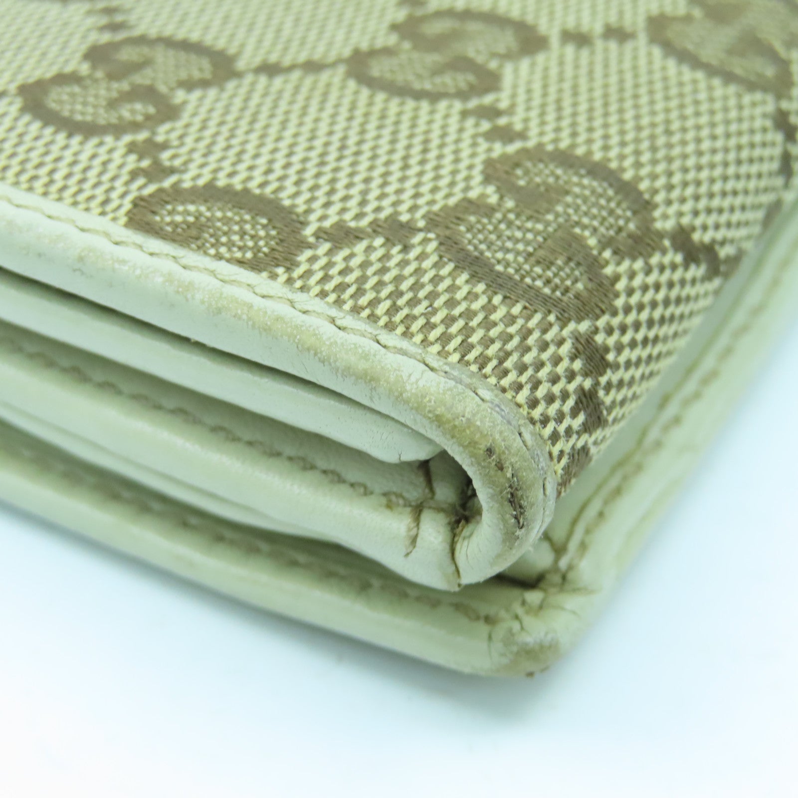 GUCCI 帆布Long Wallet金扣長錢包啡色