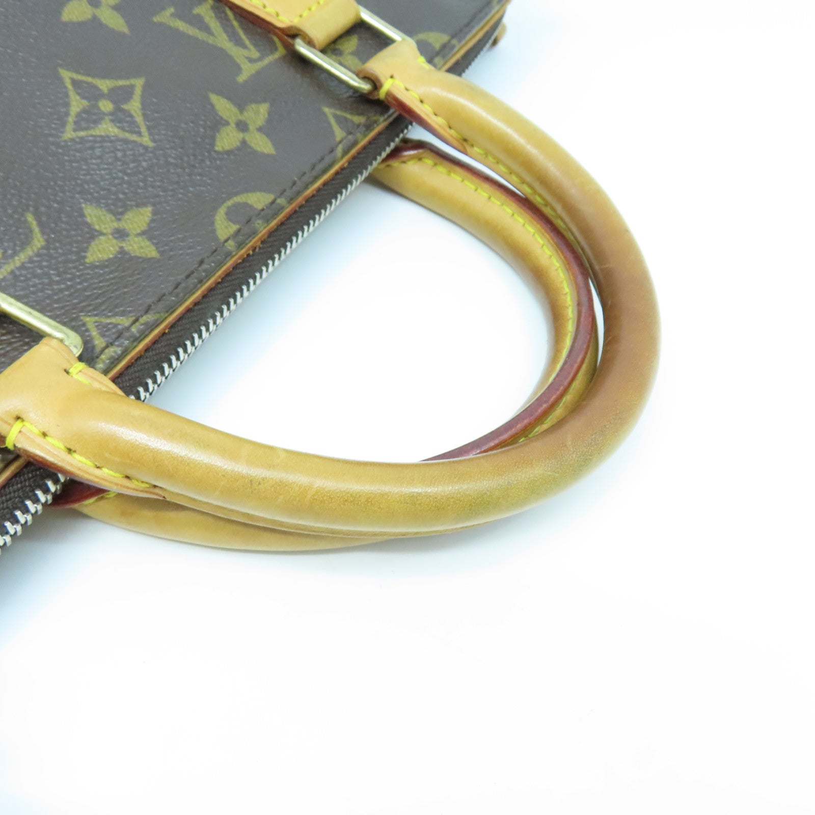 LOUIS VUITTON Monogram Popincourt gold buckle handle bag brown