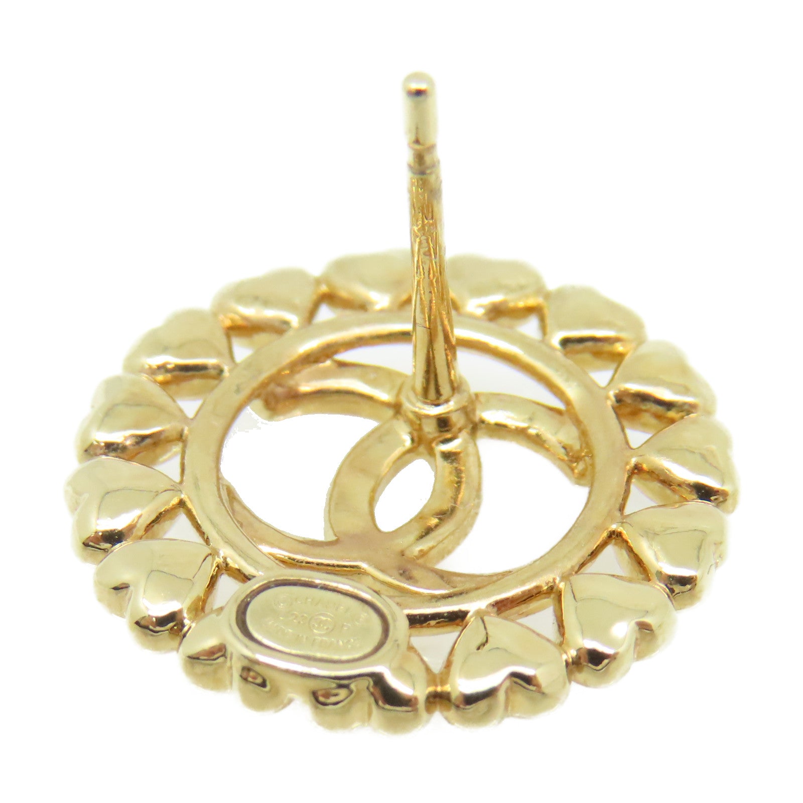 CHANEL 金屬CC Earring耳環金色