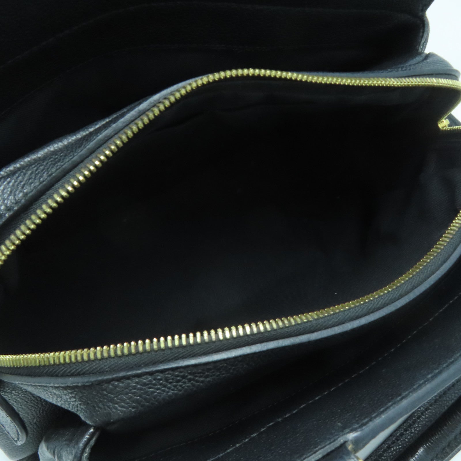 LOUIS VUITTON Monogram Empreinte Vosges MM金扣手挽肩背兩用袋黑色