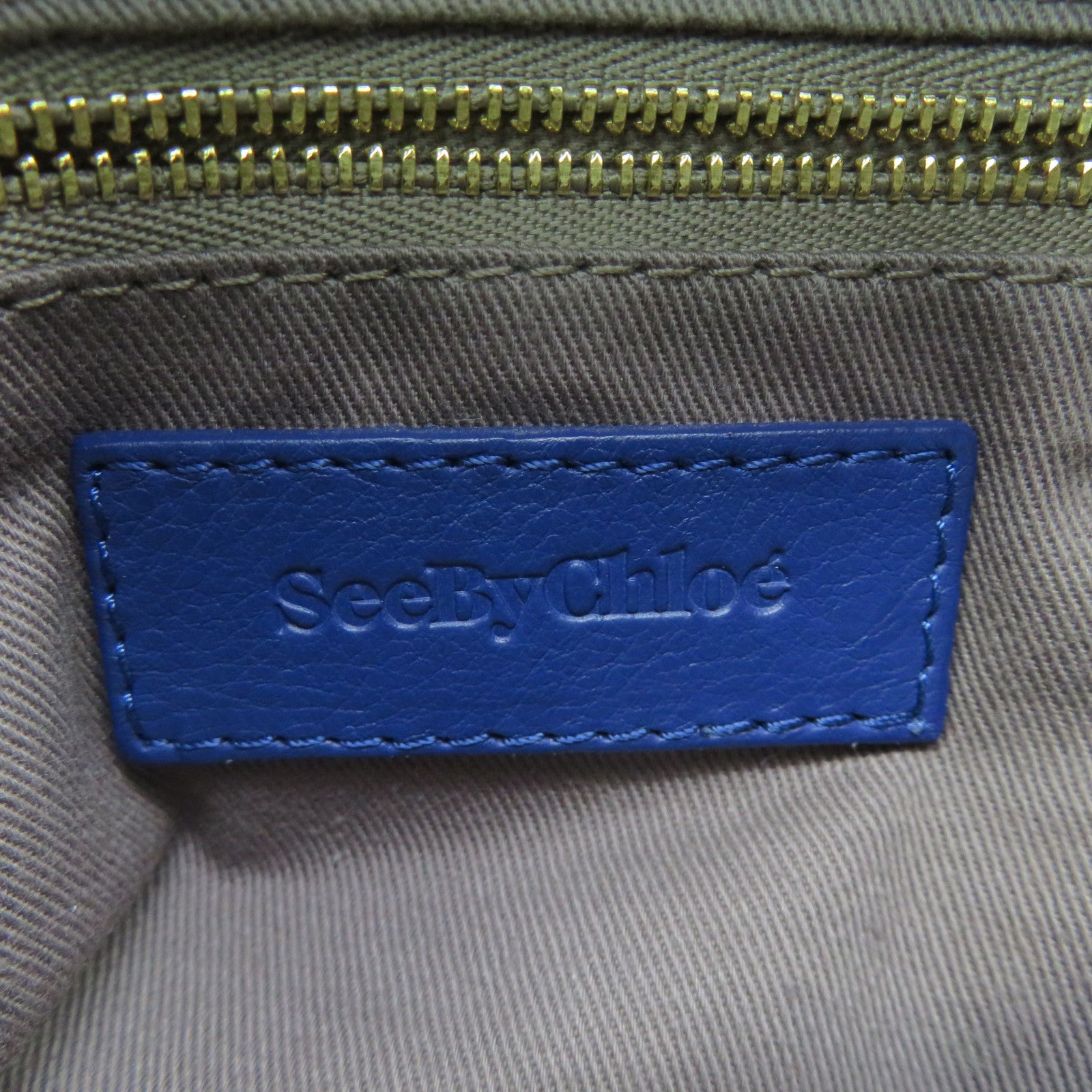 SEE BY CHLOE 牛皮皮革2Way Shoulder Bag手挽肩背两用袋蓝色