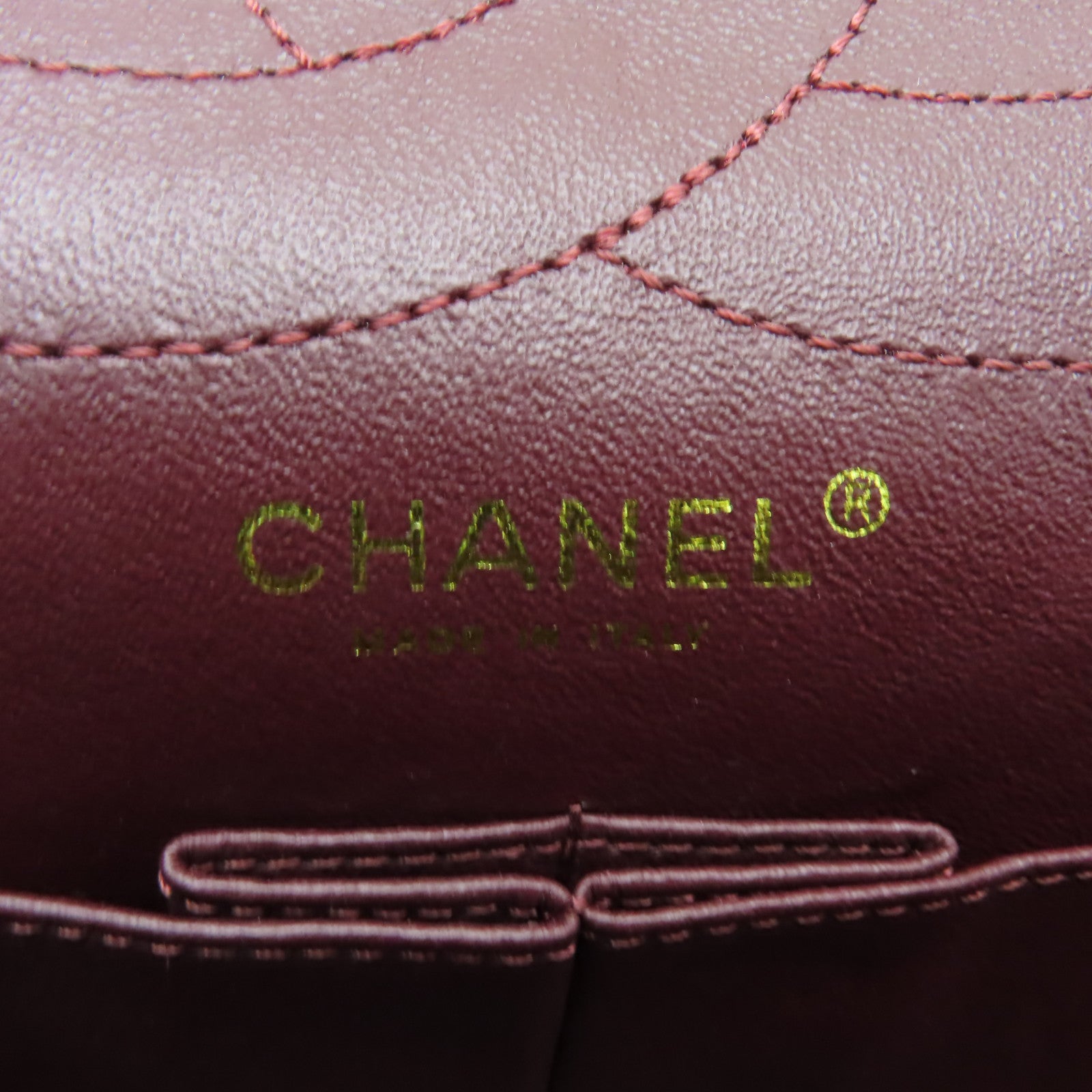 CHANEL 菱格牛皮皮革2.55金扣鏈帶肩背袋黑色