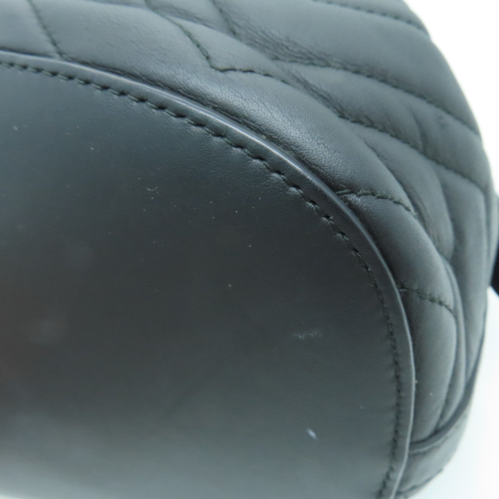 GUCCI 斜纹牛皮皮革Shoulder Bag金扣肩背袋黑色