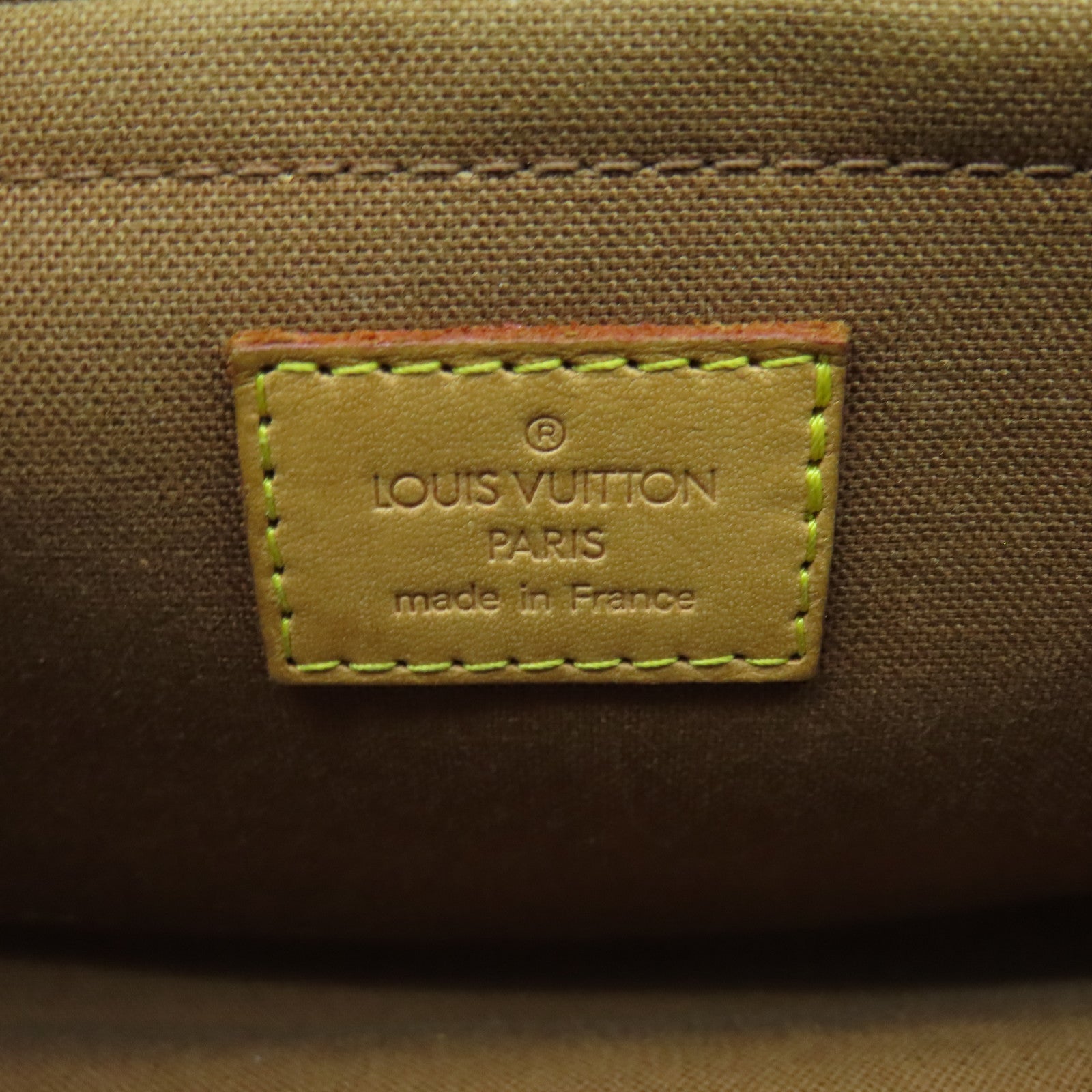 LOUIS VUITTON Monogram Popincourt gold buckle handle bag brown