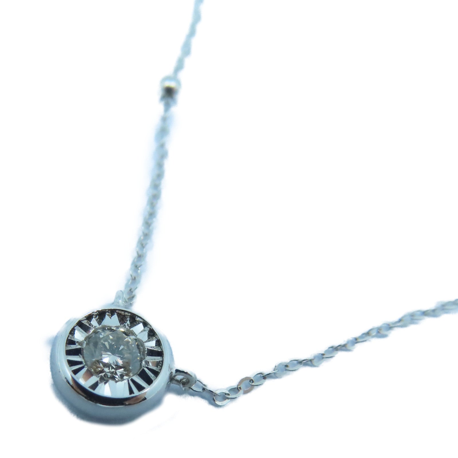 JEWELRY 【激減優惠】18K白金Diamond Necklace 0.348ct鑽石項鍊