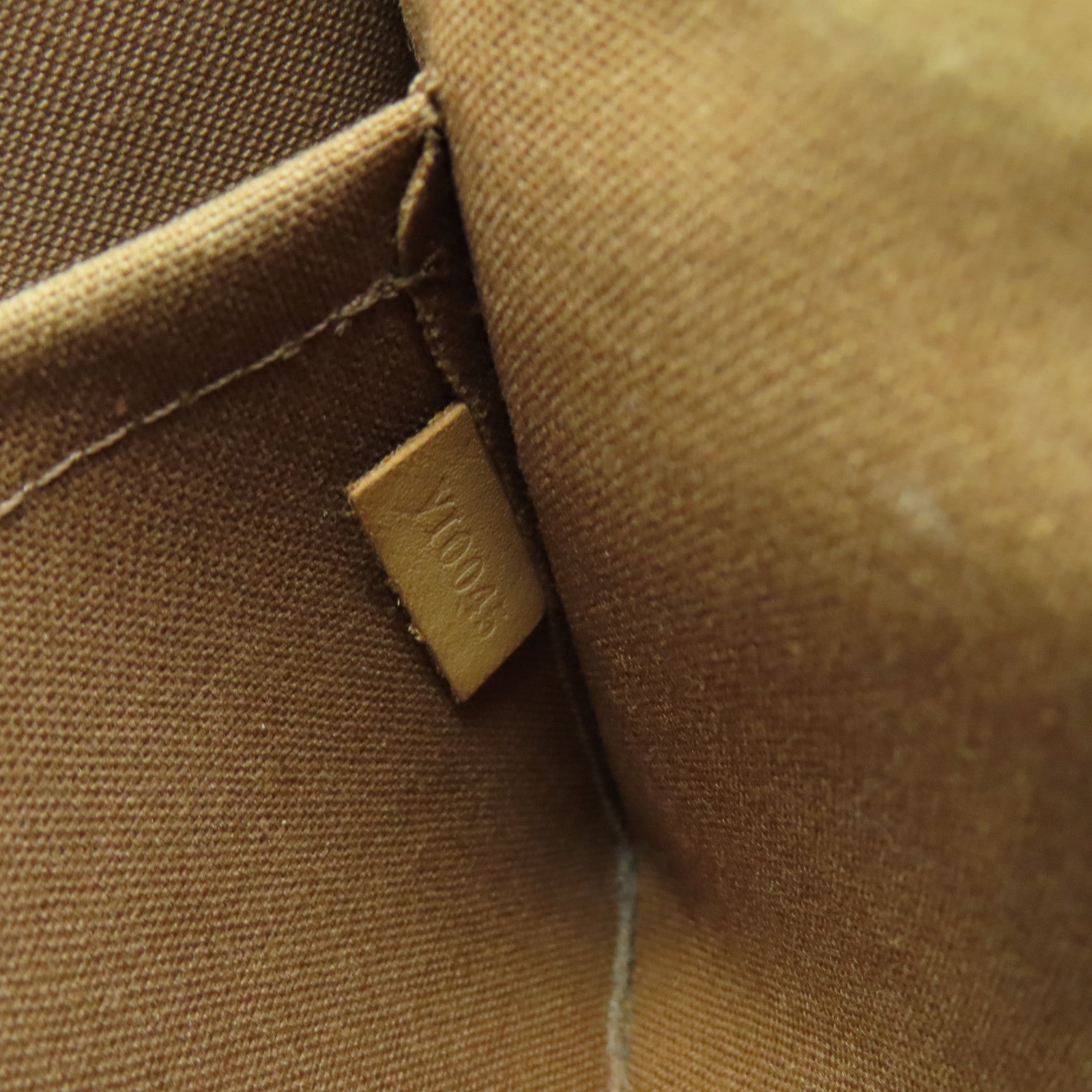 LOUIS VUITTON Monogram Popincourt gold buckle handle bag brown