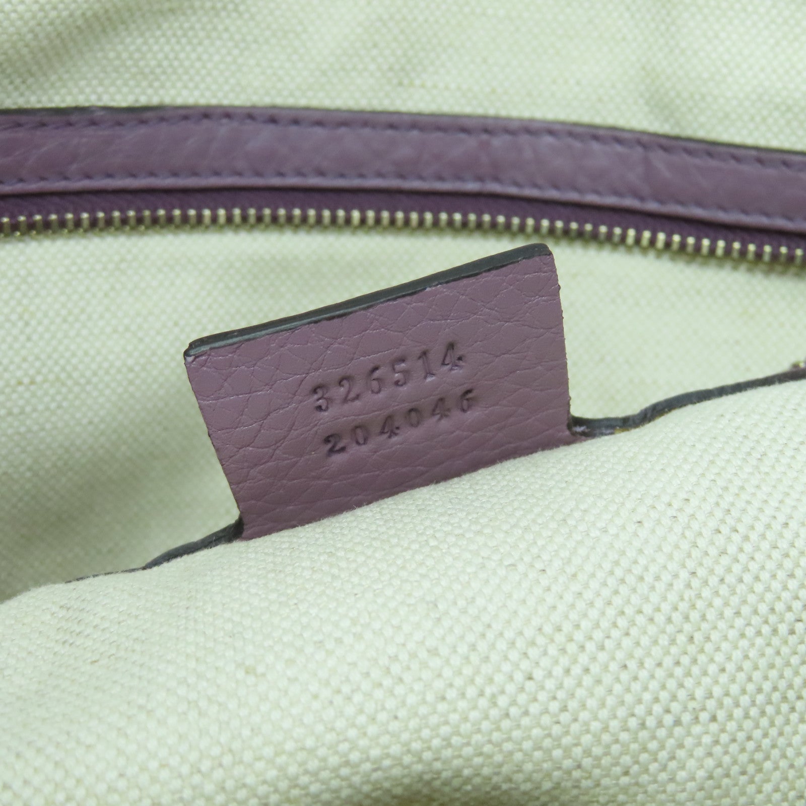 GUCCI Cowhide Leather Shoulder Bag Silver Buckle Handle Shoulder Bag Purple
