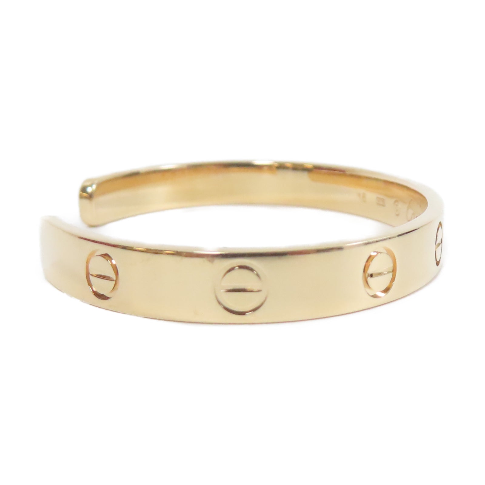 CARTIER 18K玫瑰金Love Bracelet手鐲金色Cartier#16