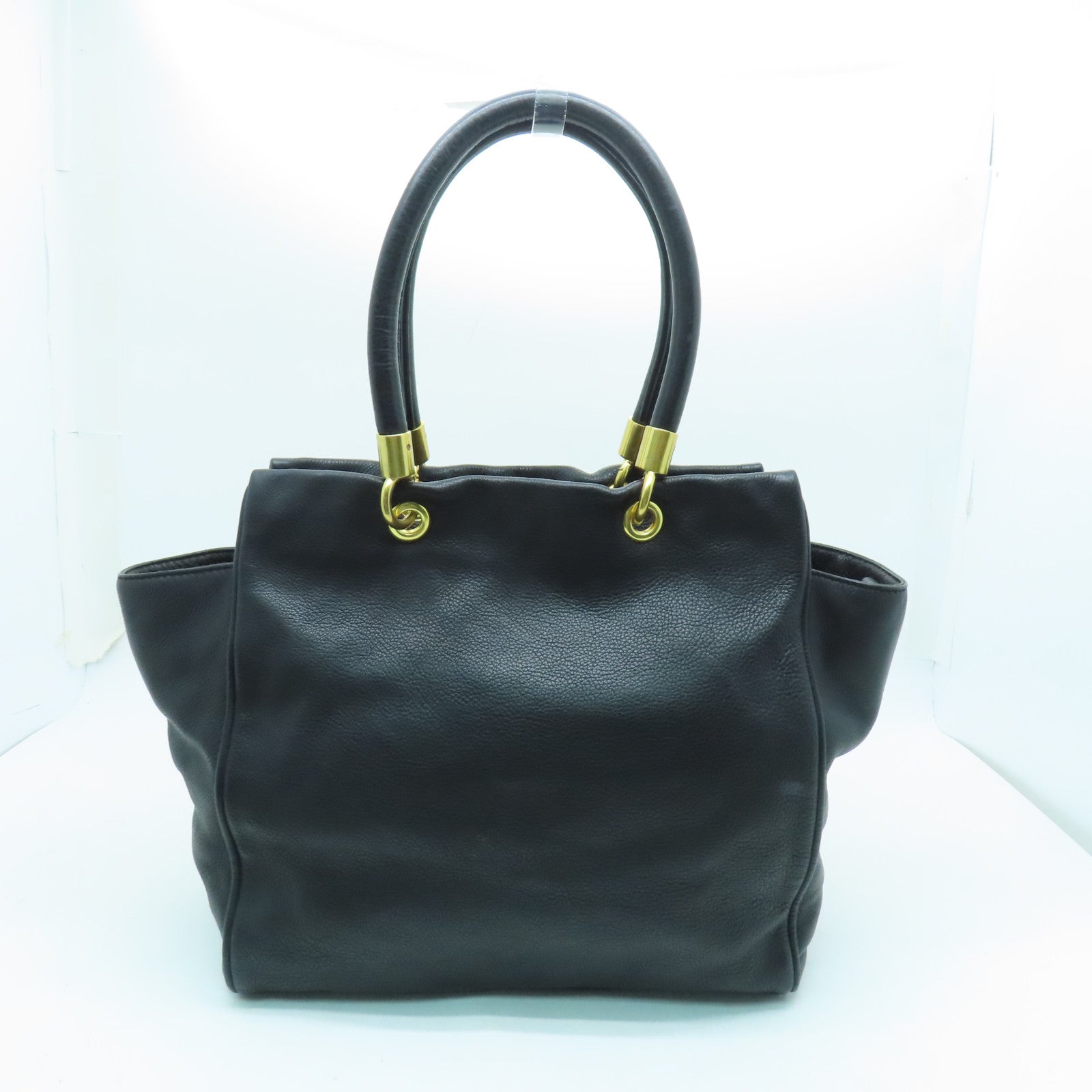 MARC BY MARC JACOBS 【激減優惠】牛皮皮革2 Way Shoulder金扣手挽肩背兩用袋黑色
