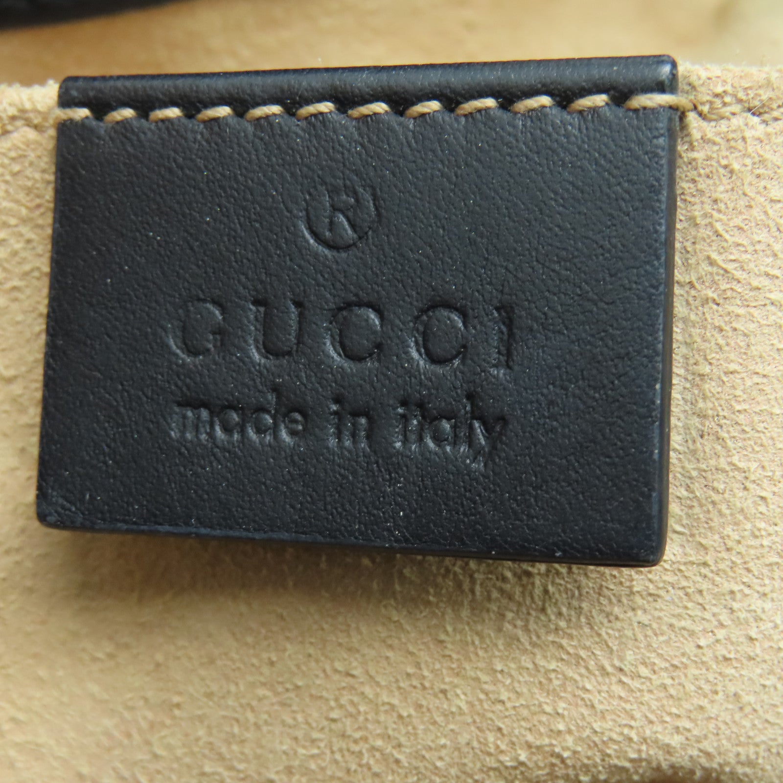 GUCCI 斜纹牛皮皮革Shoulder Bag金扣肩背袋黑色