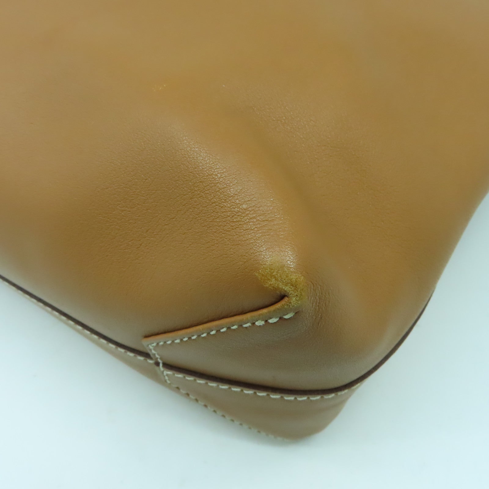 HERMES Swift皮革/Chamois皮革Double Sens肩背袋Gold經典駝色