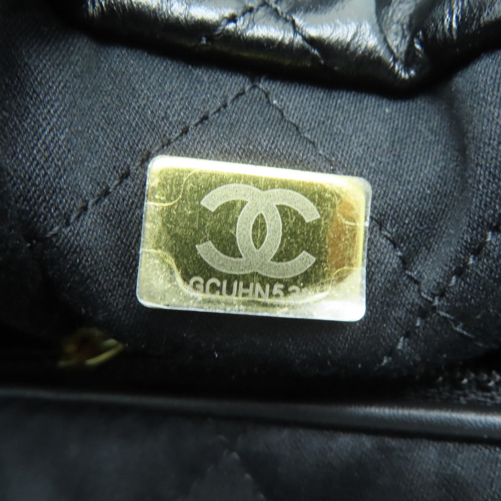 CHANEL 菱格牛皮皮革C22 Medium金扣鏈帶肩背袋黑色