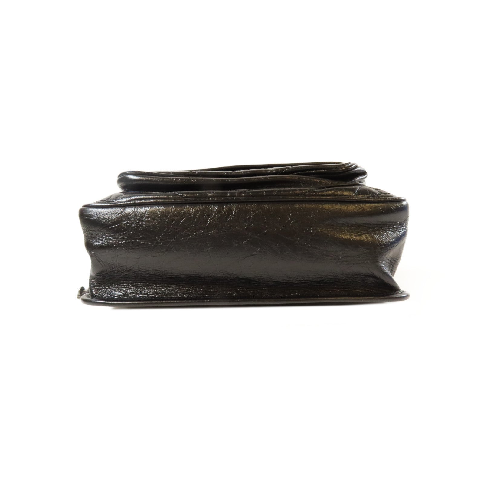 SAINT LAURENT 牛皮皮革Niki Bag黑扣鏈帶肩背袋黑色