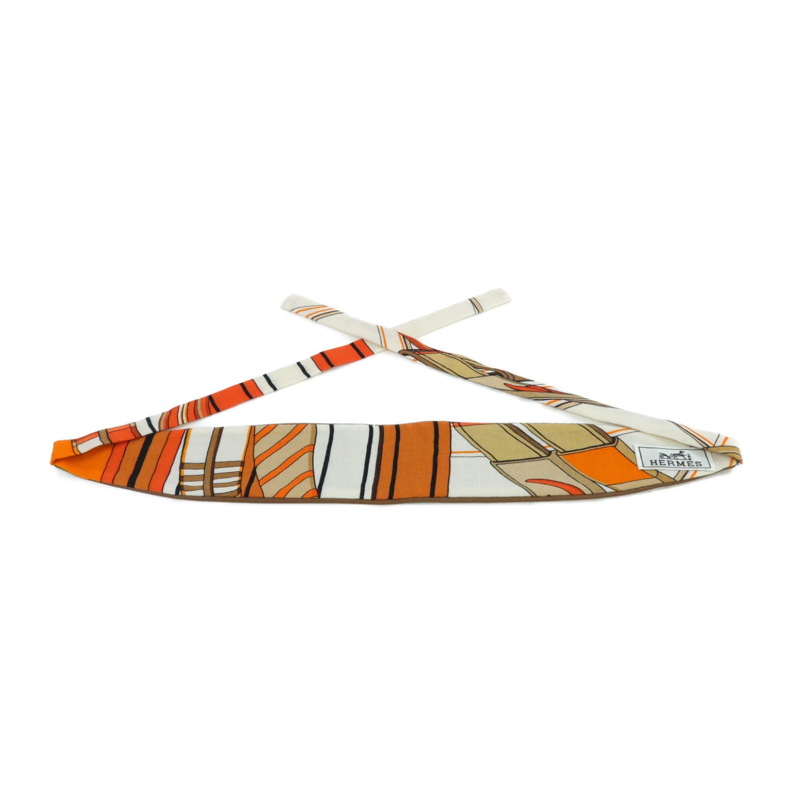 HERMES 羊絨/絲質/皮革Waist Belt銀扣皮帶啡色