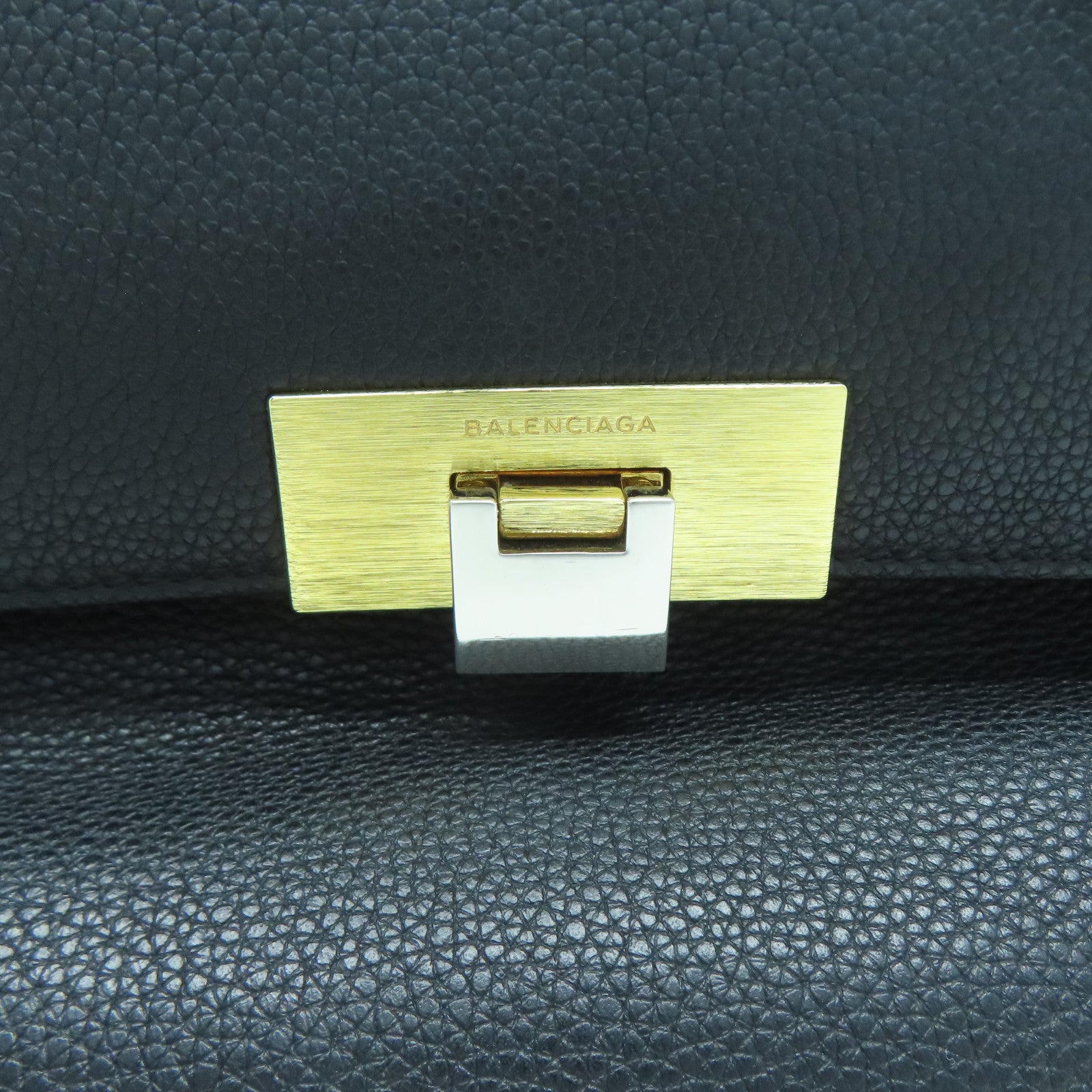 BALENCIAGA 【激減優惠】牛皮皮革Dix Cartable金扣/銀扣手挽肩背兩用袋黑色