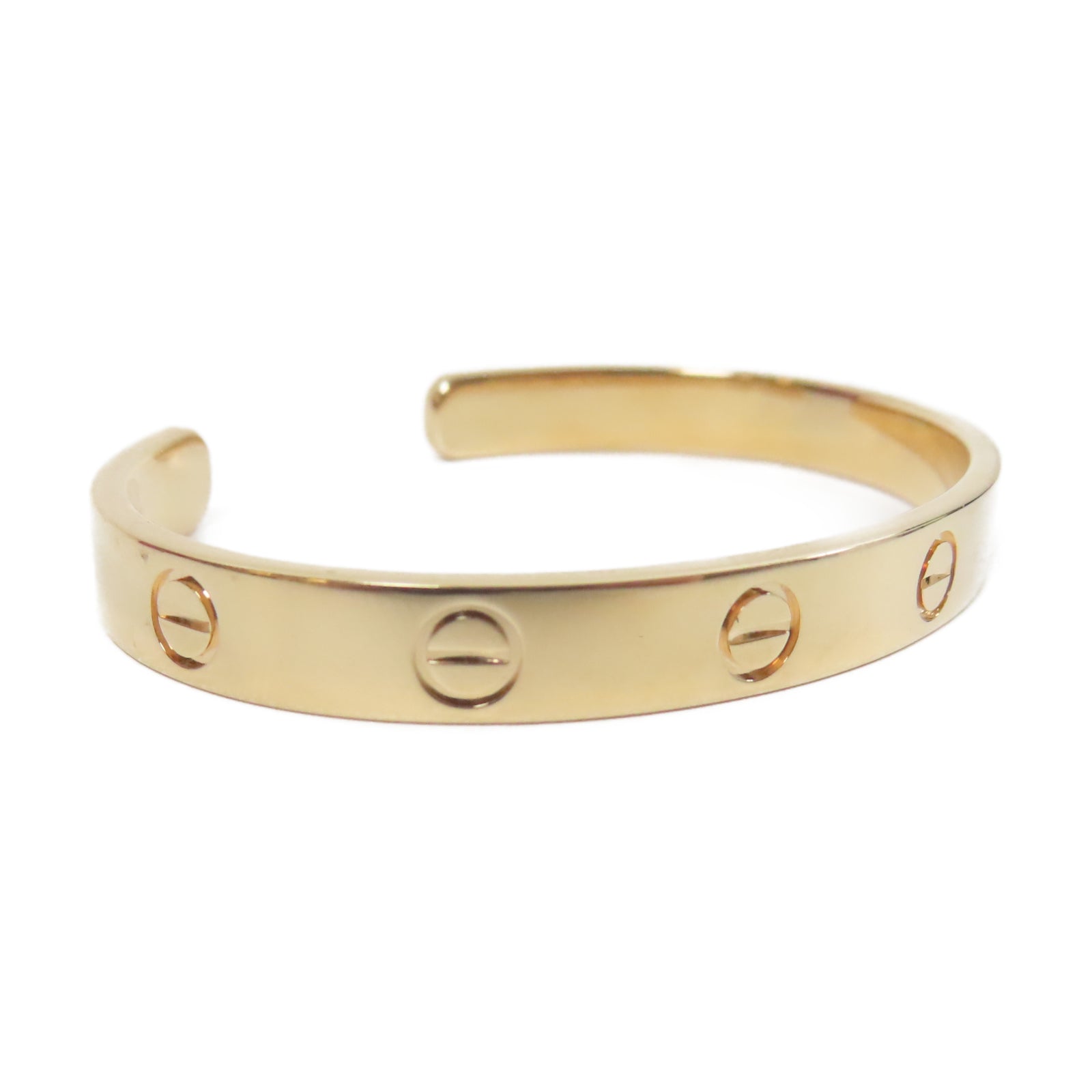 CARTIER 18K玫瑰金Love Bracelet手鐲金色Cartier#16