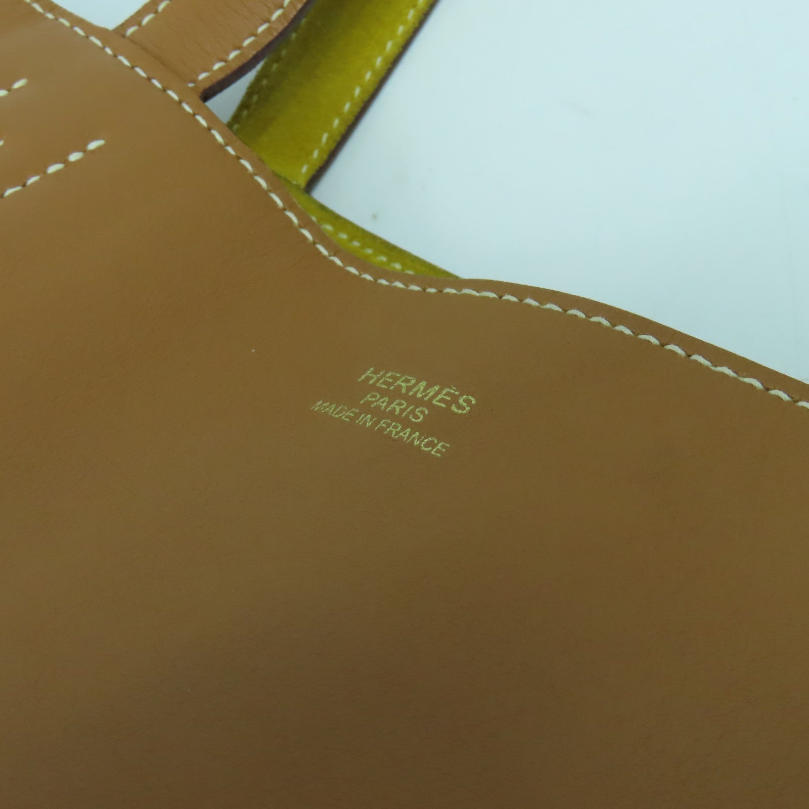 HERMES Swift皮革/Chamois皮革Double Sens肩背袋Gold經典駝色