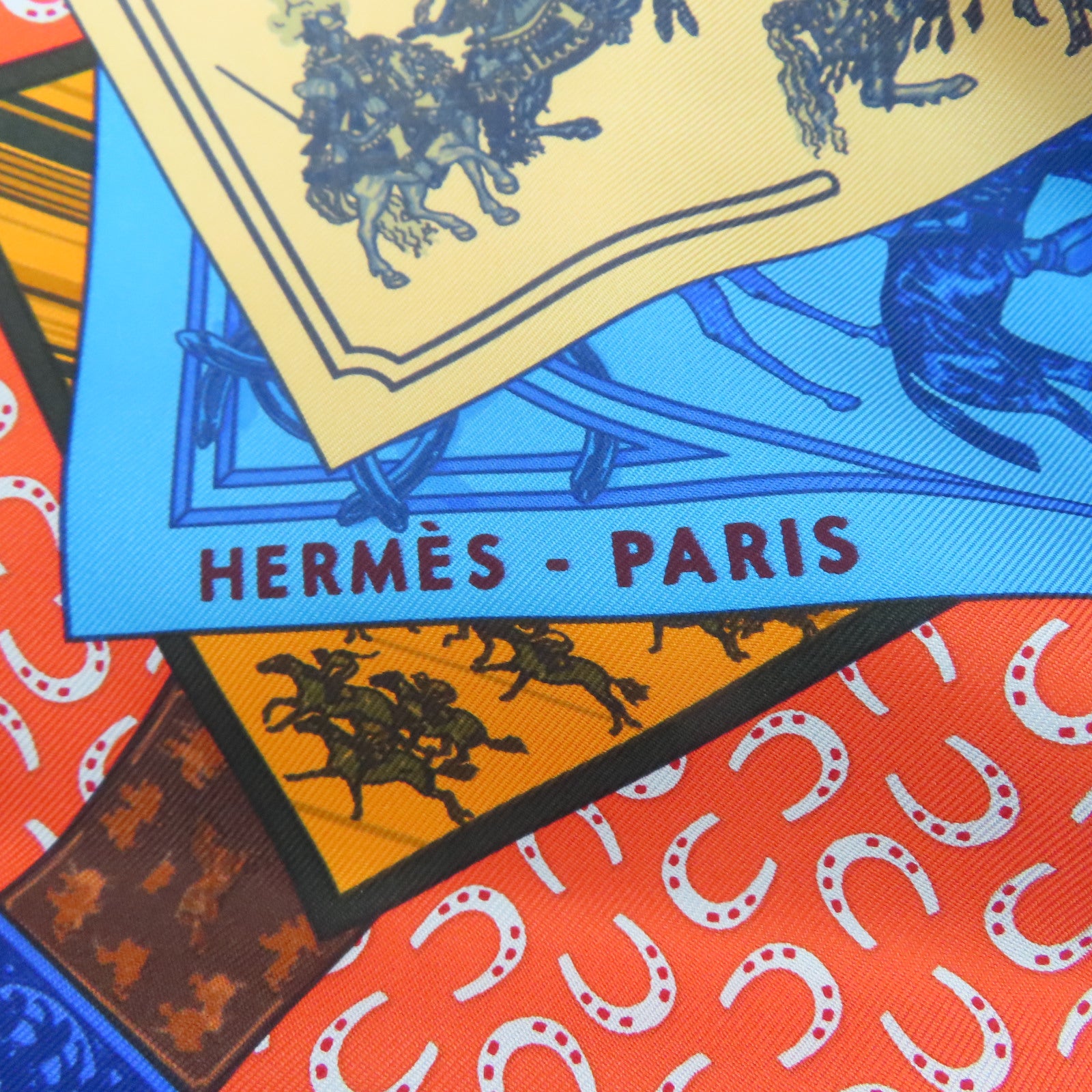 HERMES Silk Scarf 90x90 Orange