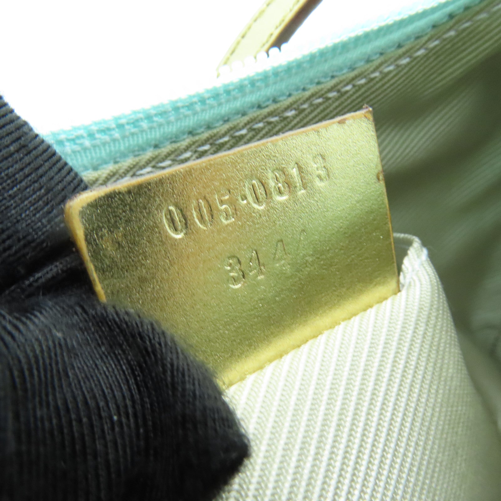 GUCCI 帆布Shoulder Bag金扣肩背袋藍色/金色