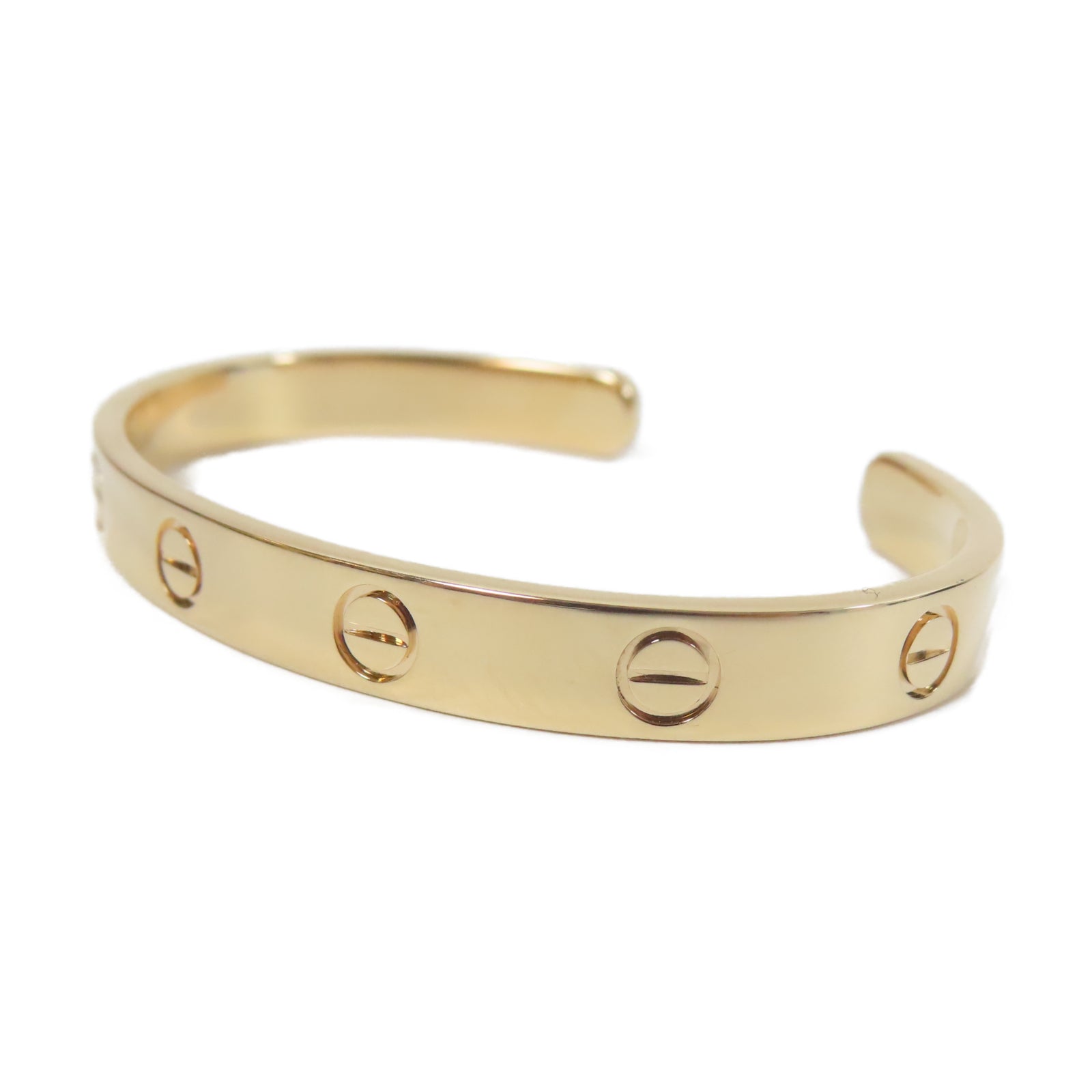 CARTIER 18K玫瑰金Love Bracelet手鐲金色Cartier#16