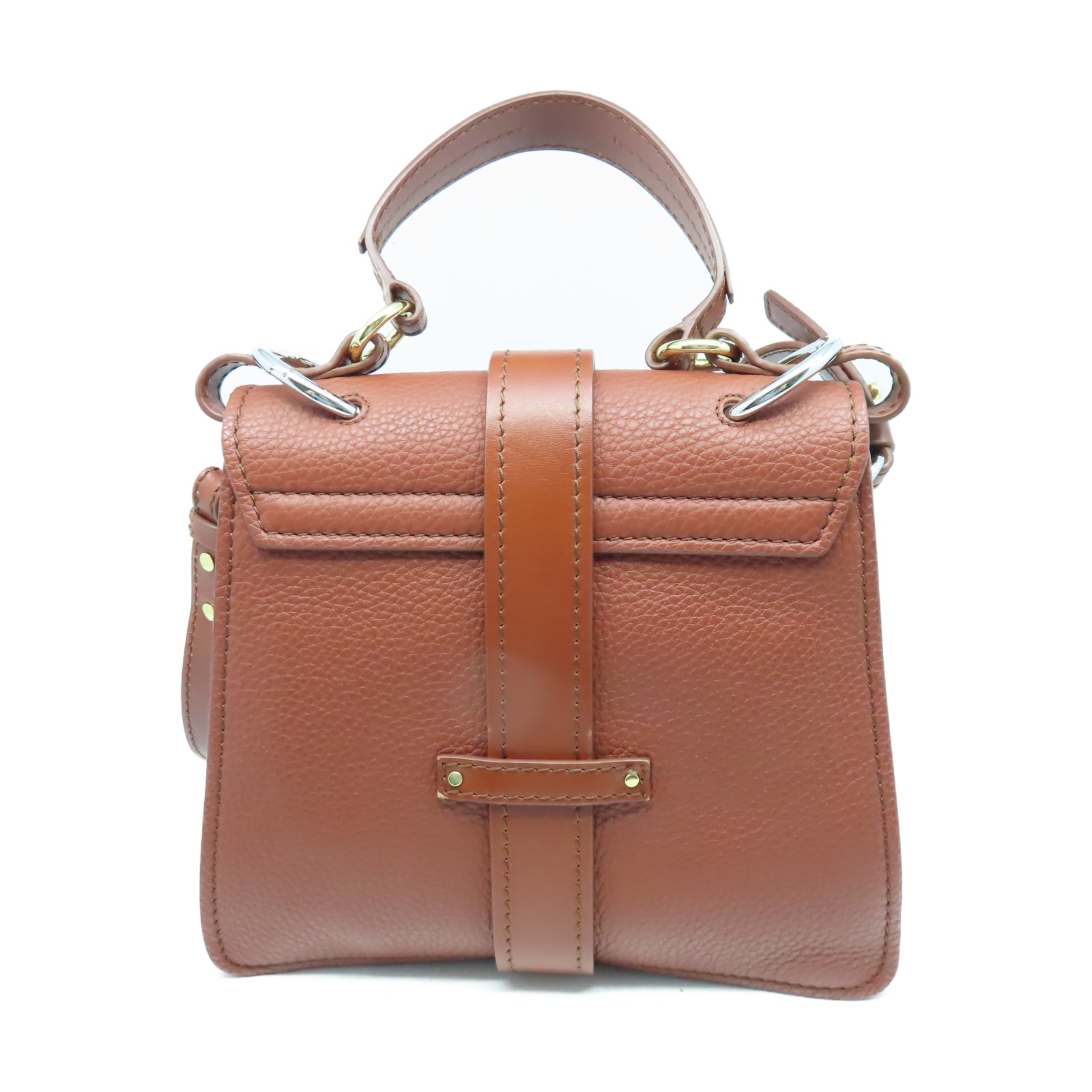 Chloe 牛皮皮革Aby Day Bag手挽肩背兩用袋啡色