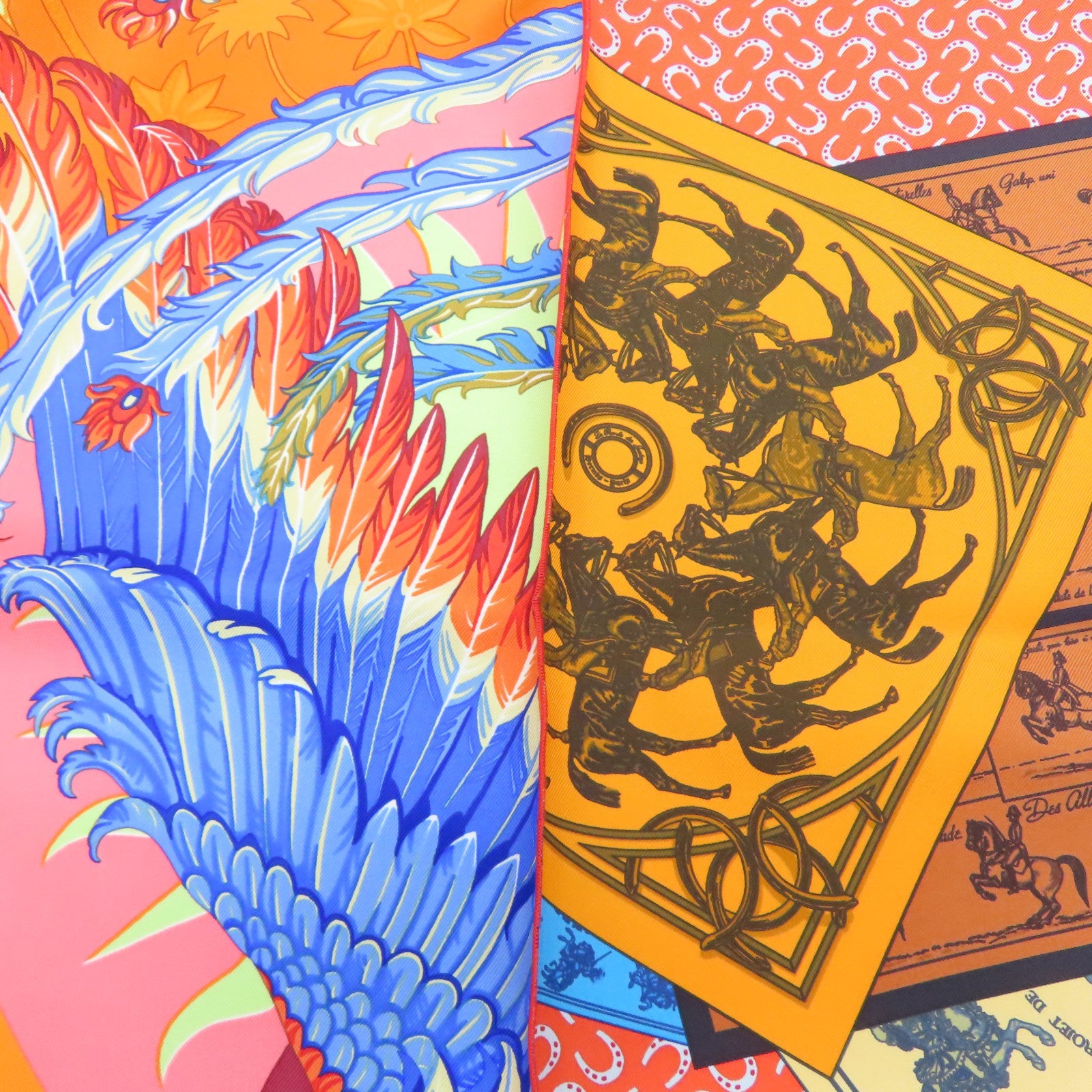 HERMES Silk Scarf 90x90 Orange