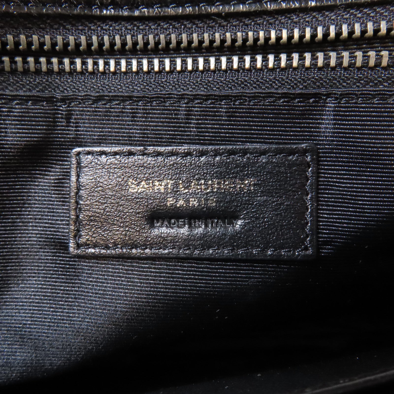 SAINT LAURENT 牛皮皮革Niki Bag黑扣鏈帶肩背袋黑色