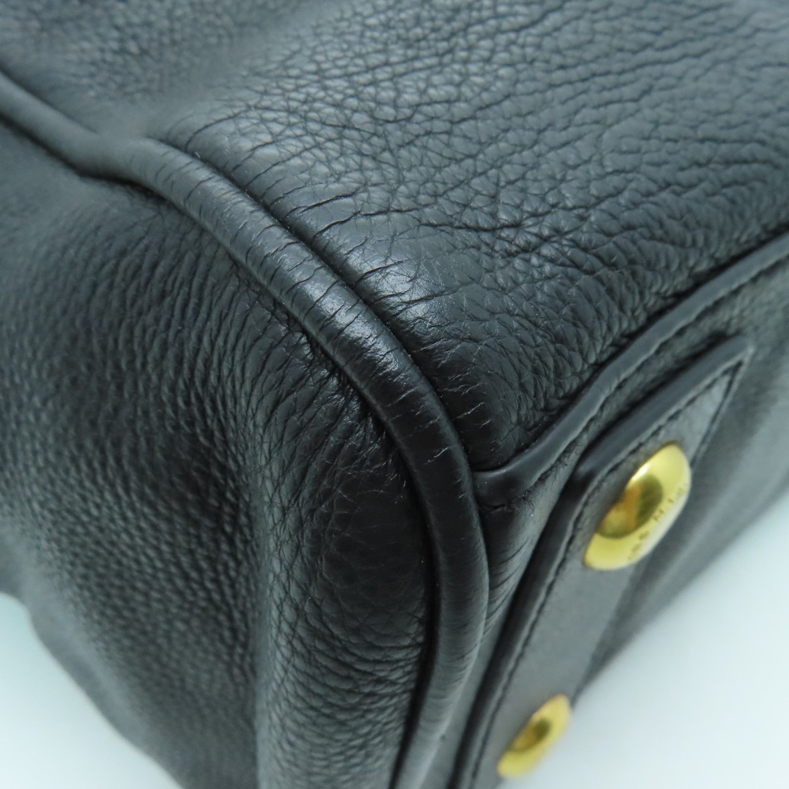 MARC BY MARC JACOBS 【激減優惠】牛皮皮革2 Way Shoulder金扣手挽肩背兩用袋黑色