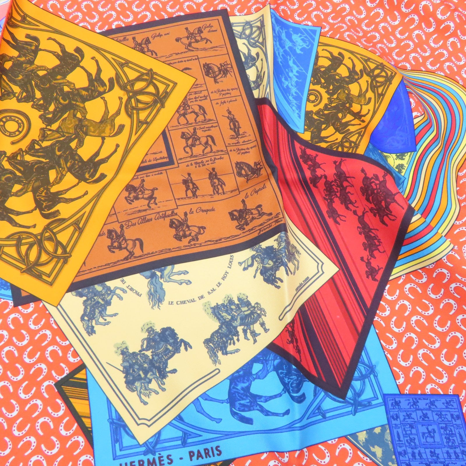 HERMES Silk Scarf 90x90 Orange