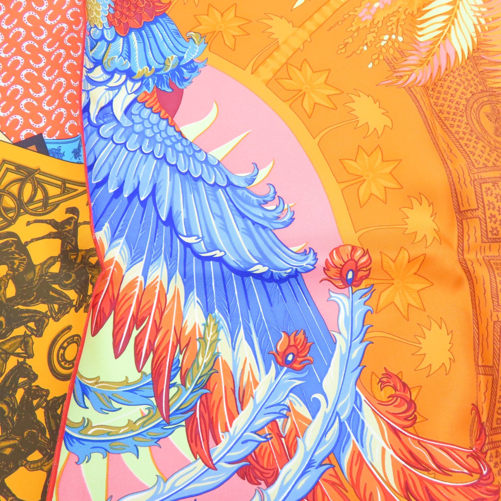 HERMES Silk Scarf 90x90 Orange