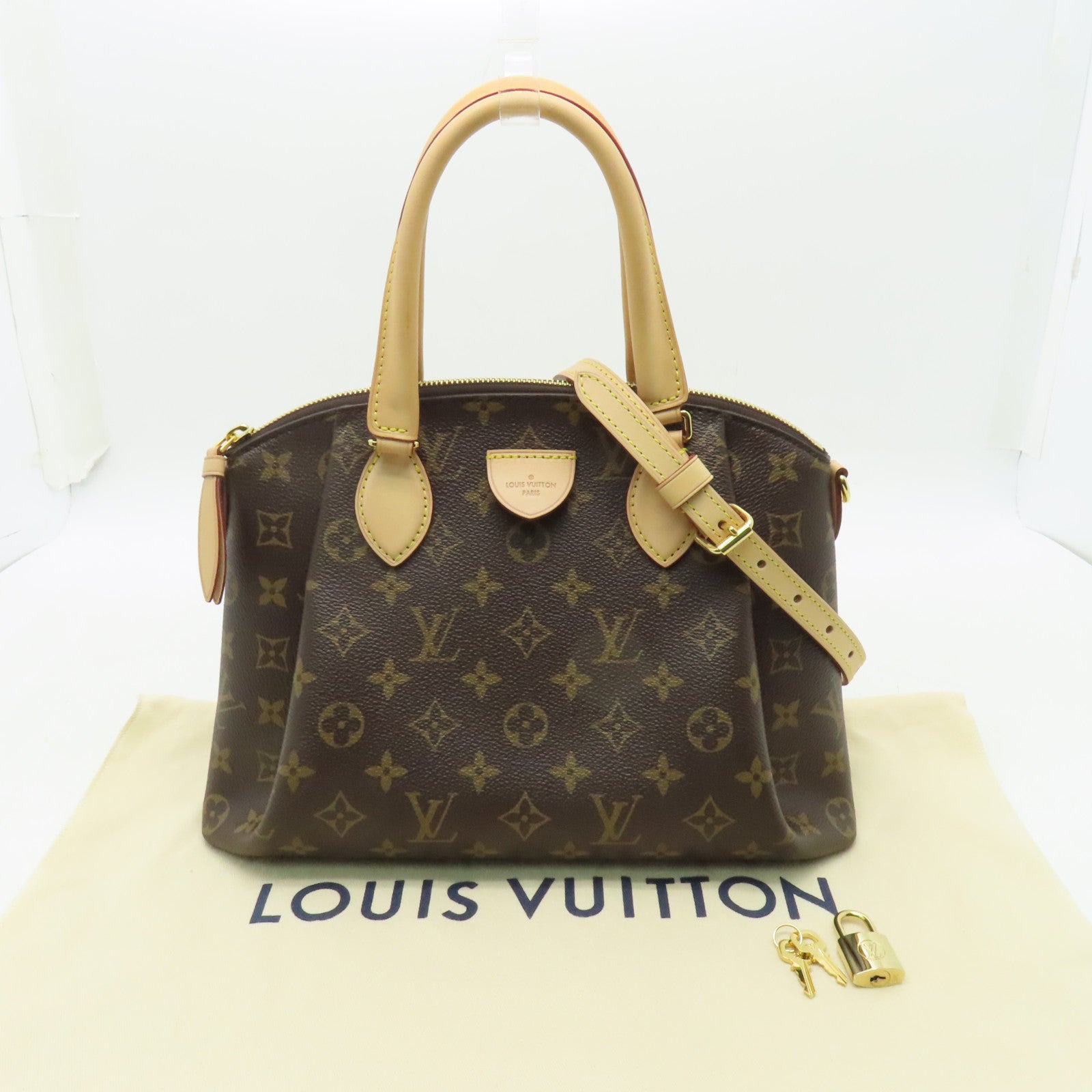 LOUIS VUITTON Monogram Rivoli PM金扣手挽肩背兩用袋啡色