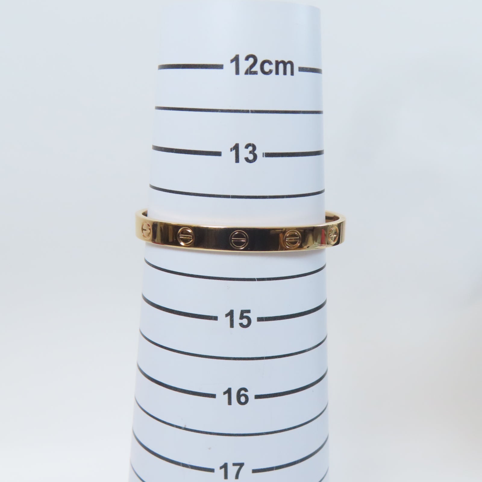 CARTIER 18K玫瑰金Love Bracelet手鐲金色Cartier#16