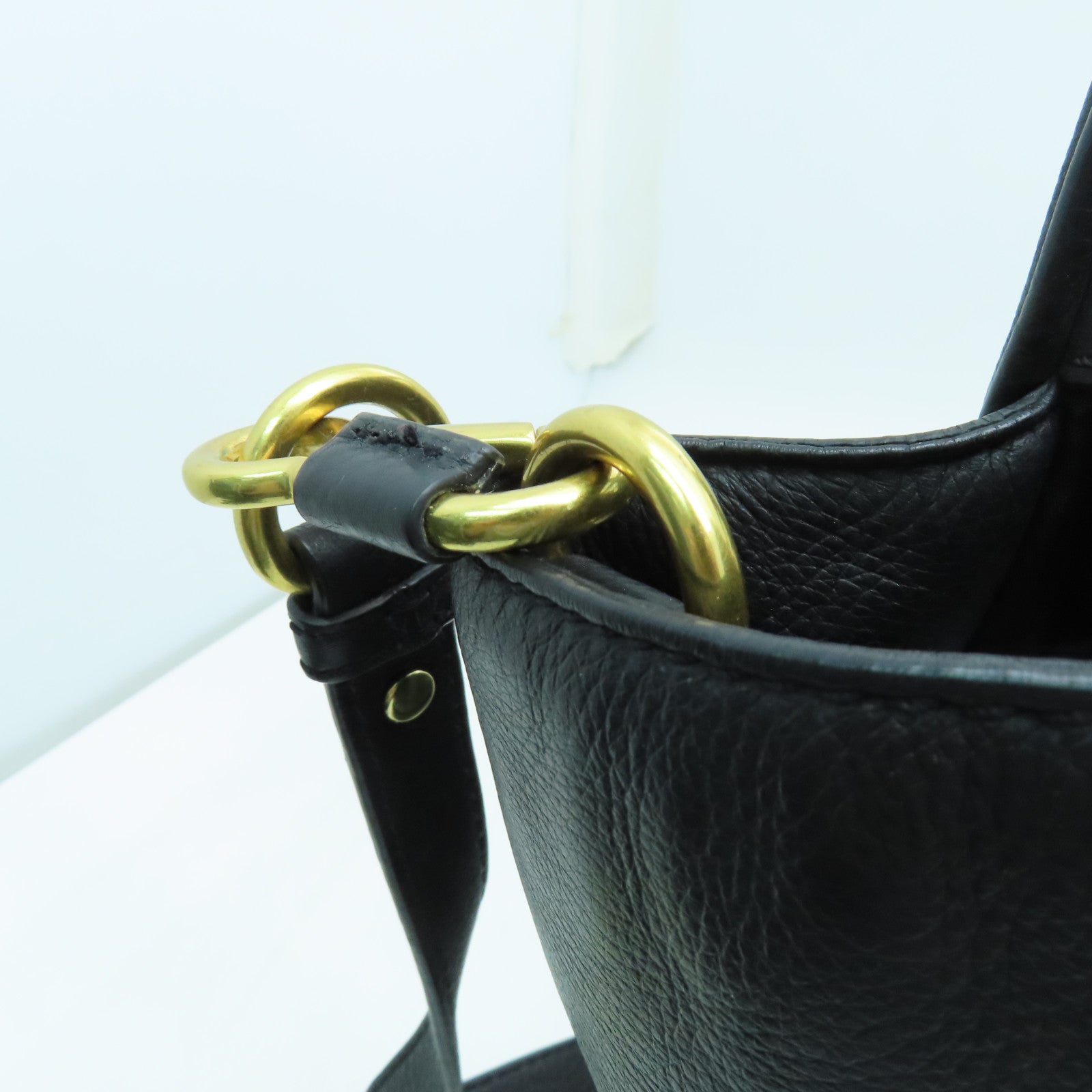 MARC BY MARC JACOBS 【激減優惠】牛皮皮革2 Way Shoulder金扣手挽肩背兩用袋黑色