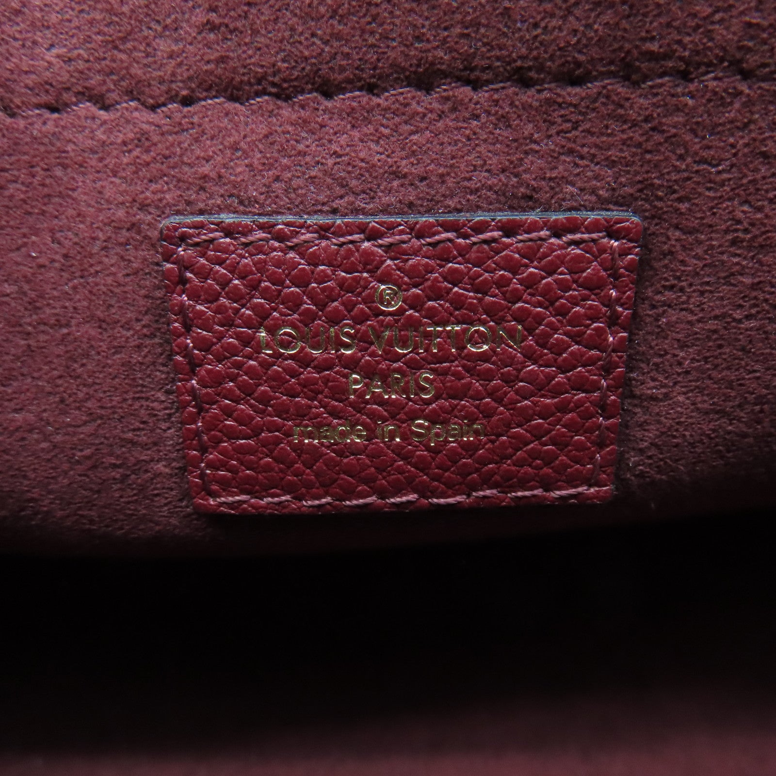 LOUIS VUITTON Monogram Saint Placide Gold Buckle Chain Shoulder Bag Brown/Red