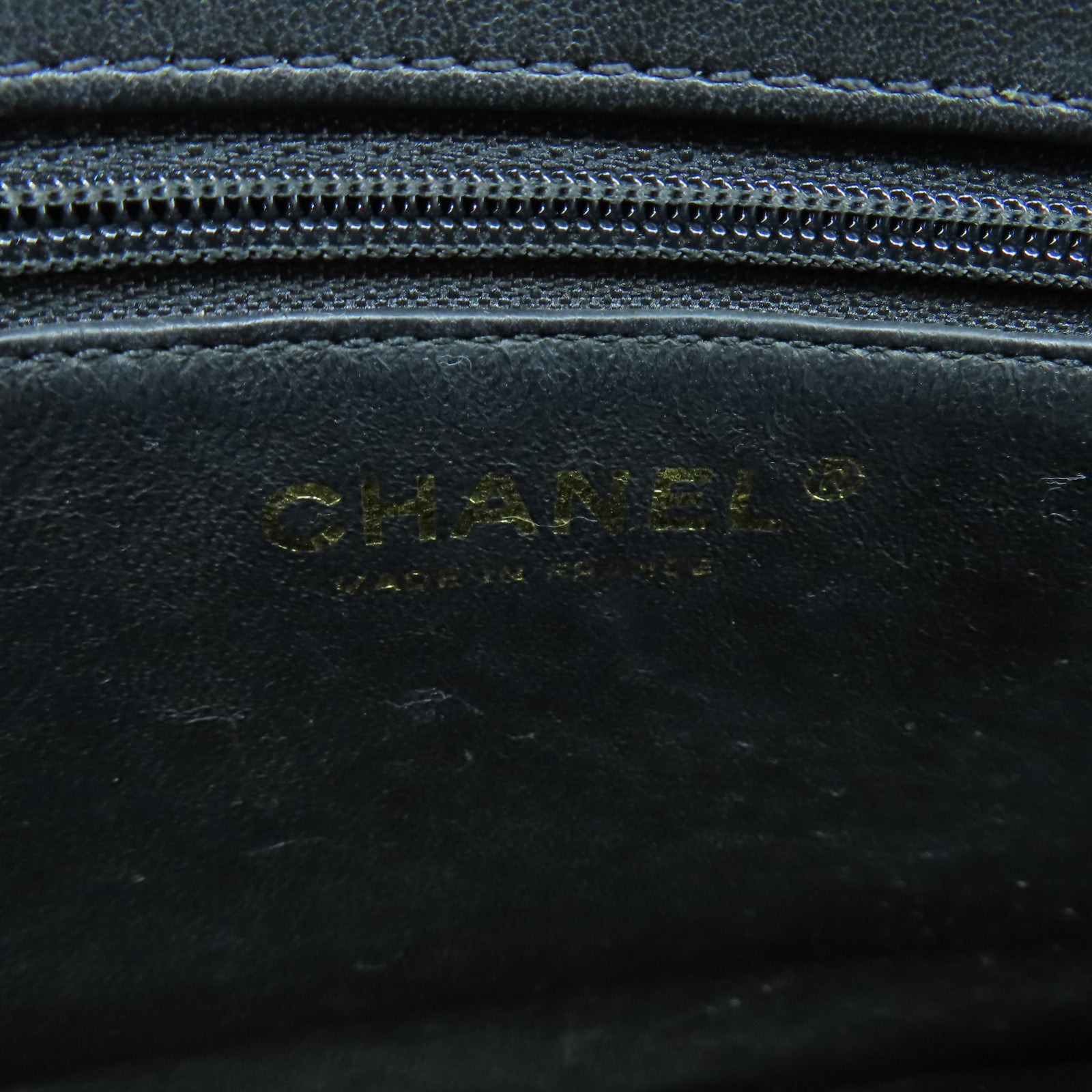 CHANEL 菱格羊皮皮革Shoulder Bag金扣鏈帶肩背袋黑色