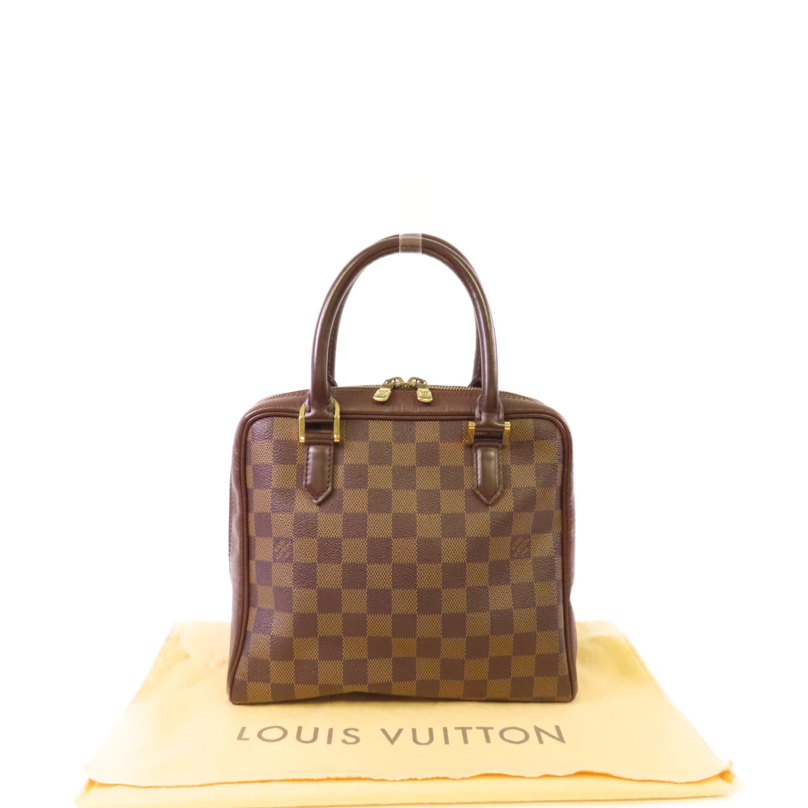 LOUIS VUITTON Damier Brera Handbag金扣手挽袋啡色