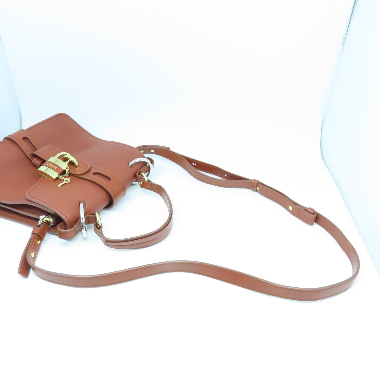 Chloe 牛皮皮革Aby Day Bag手挽肩背兩用袋啡色