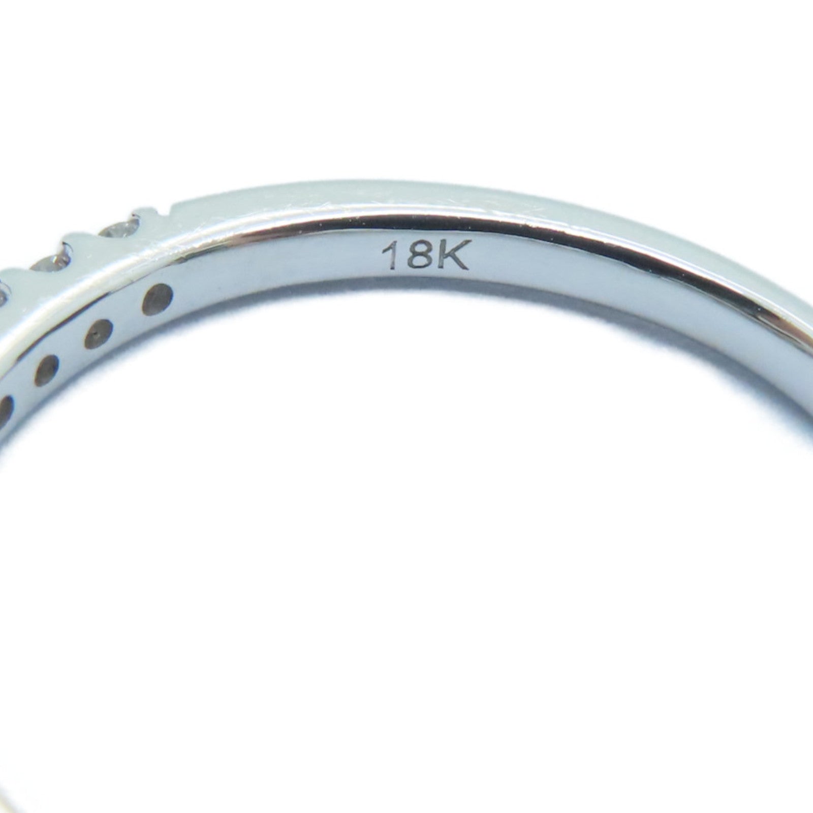 JEWELRY 【激減優惠】18K白金/玫瑰金0.16ct藍寶石/0.23ct鑽石戒指US#6.5