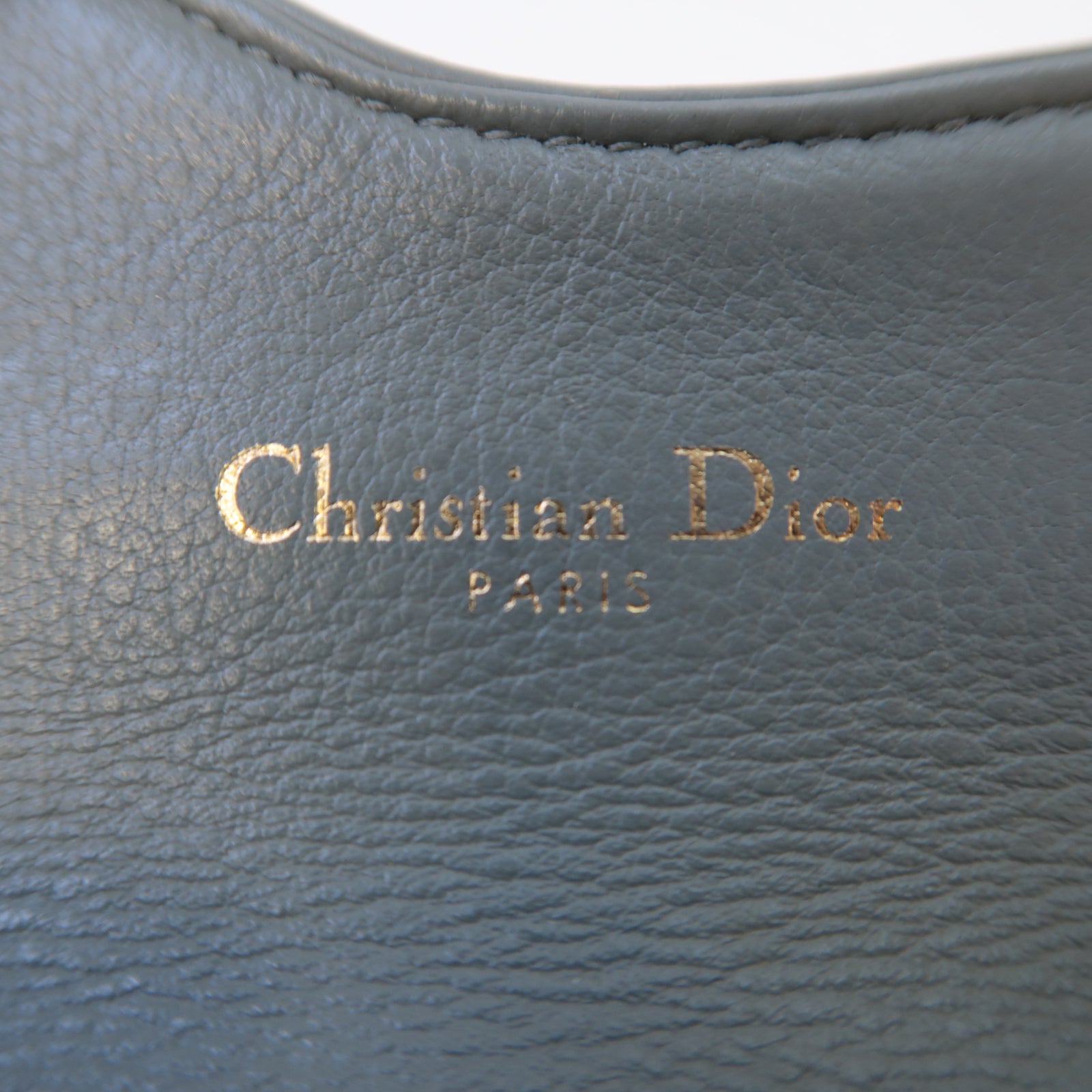 Dior 帆布Saddle Flap Card Holder金扣卡片套灰色