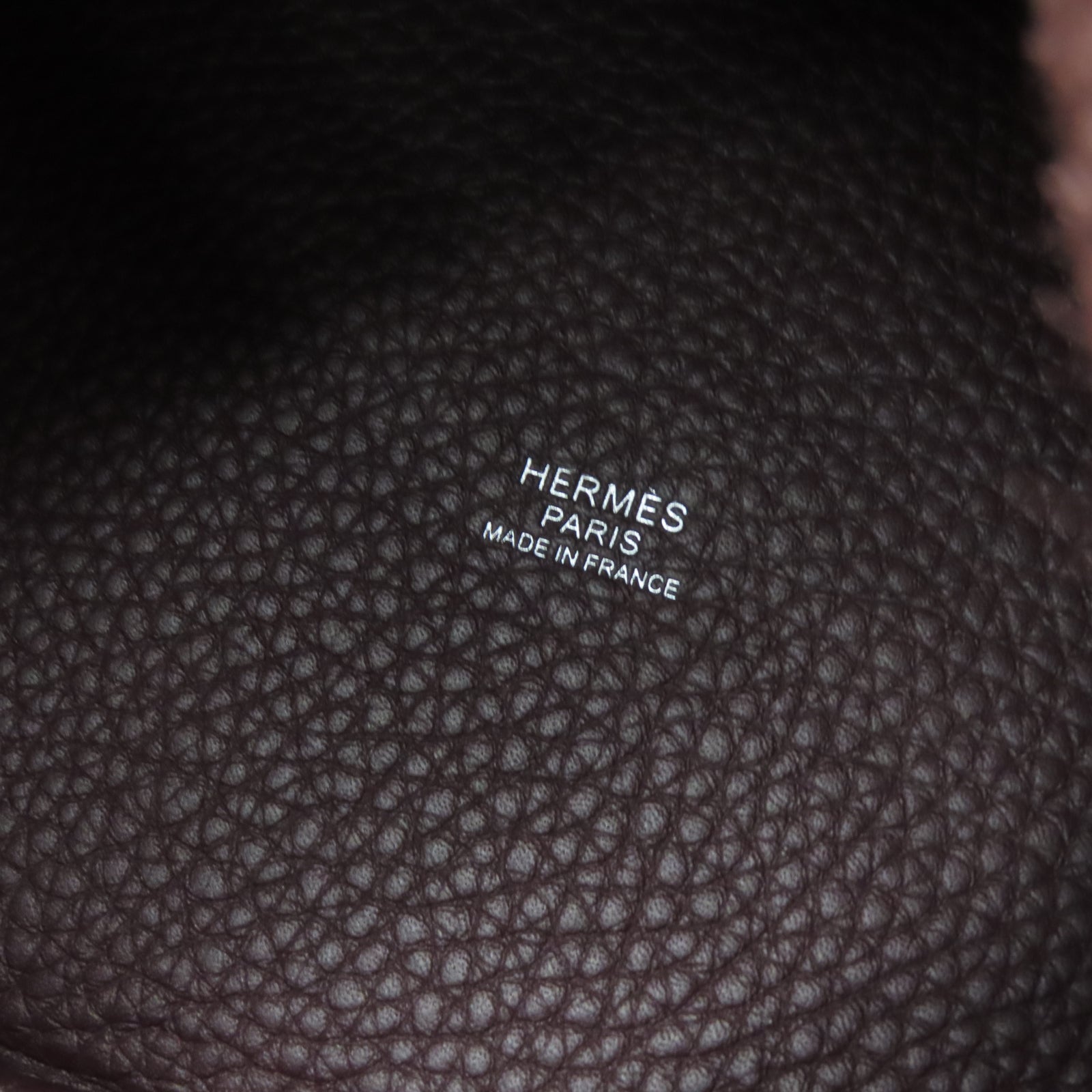 HERMES Taurillon Clemence皮革Picotin PM银扣手挽袋红色