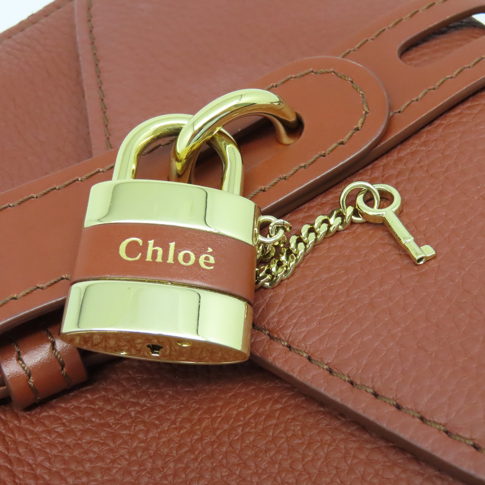 Chloe 牛皮皮革Aby Day Bag手挽肩背兩用袋啡色